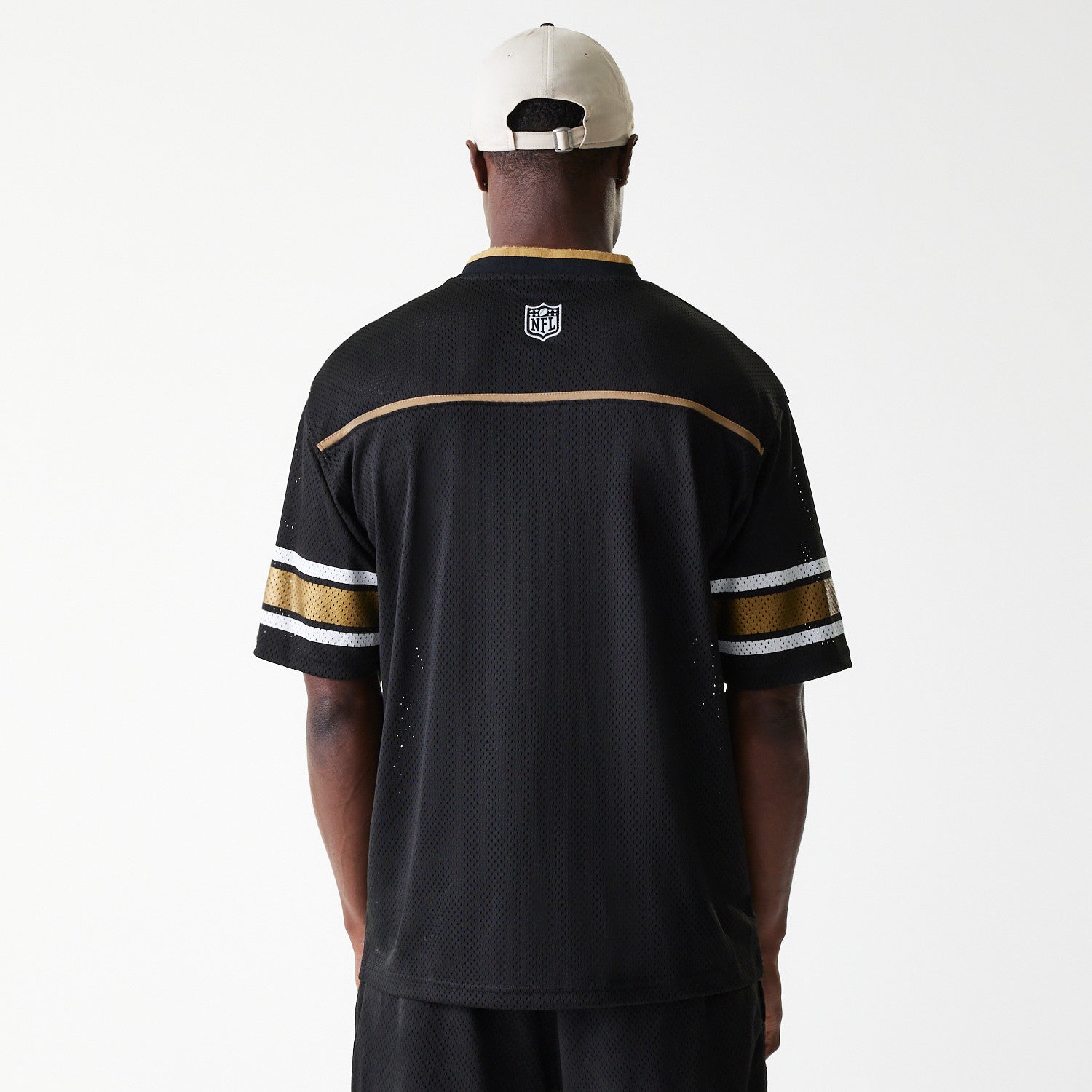 San Francisco 49ers New Era Stitched Panel Mesh NFL Jersey Black
