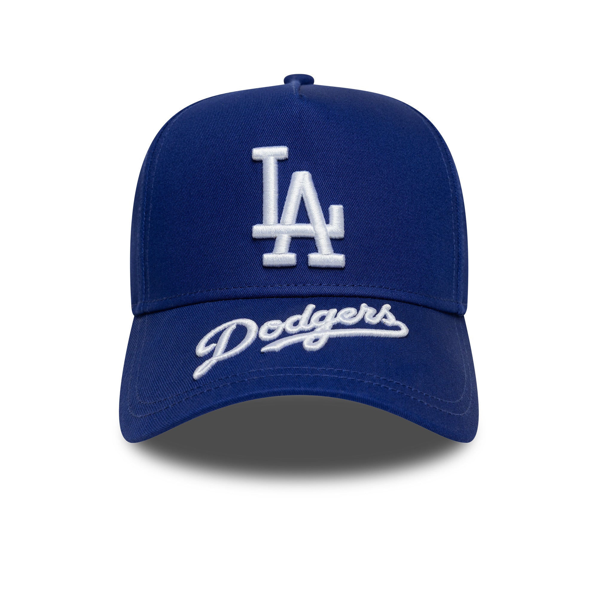 Los Angeles Dodgers New Era Visor Hit 9FORTY E-Frame MLB Cap Blau - STADIUMDREAMS