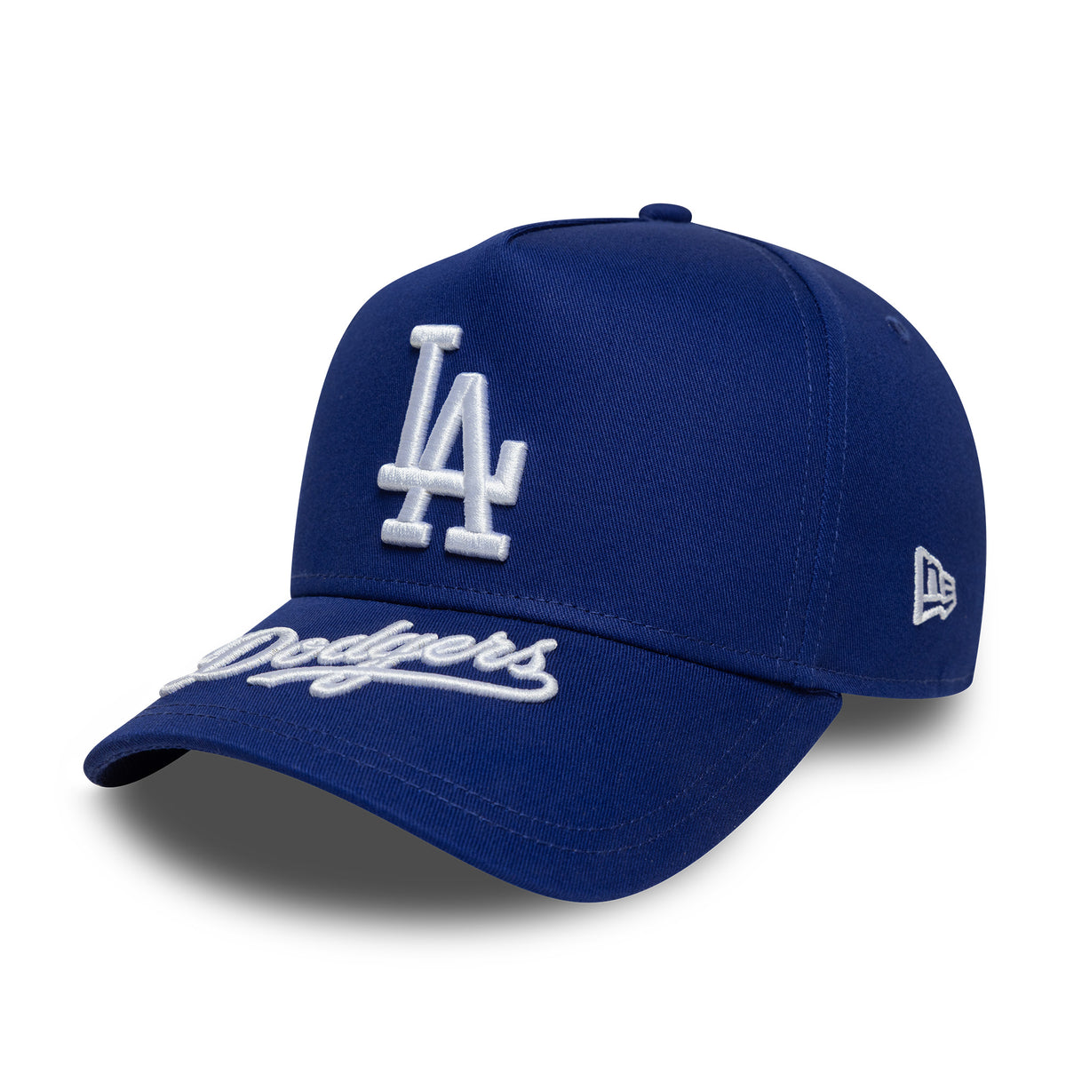 Los Angeles Dodgers New Era Visor Hit 9FORTY E-Frame MLB Cap Blau - STADIUMDREAMS