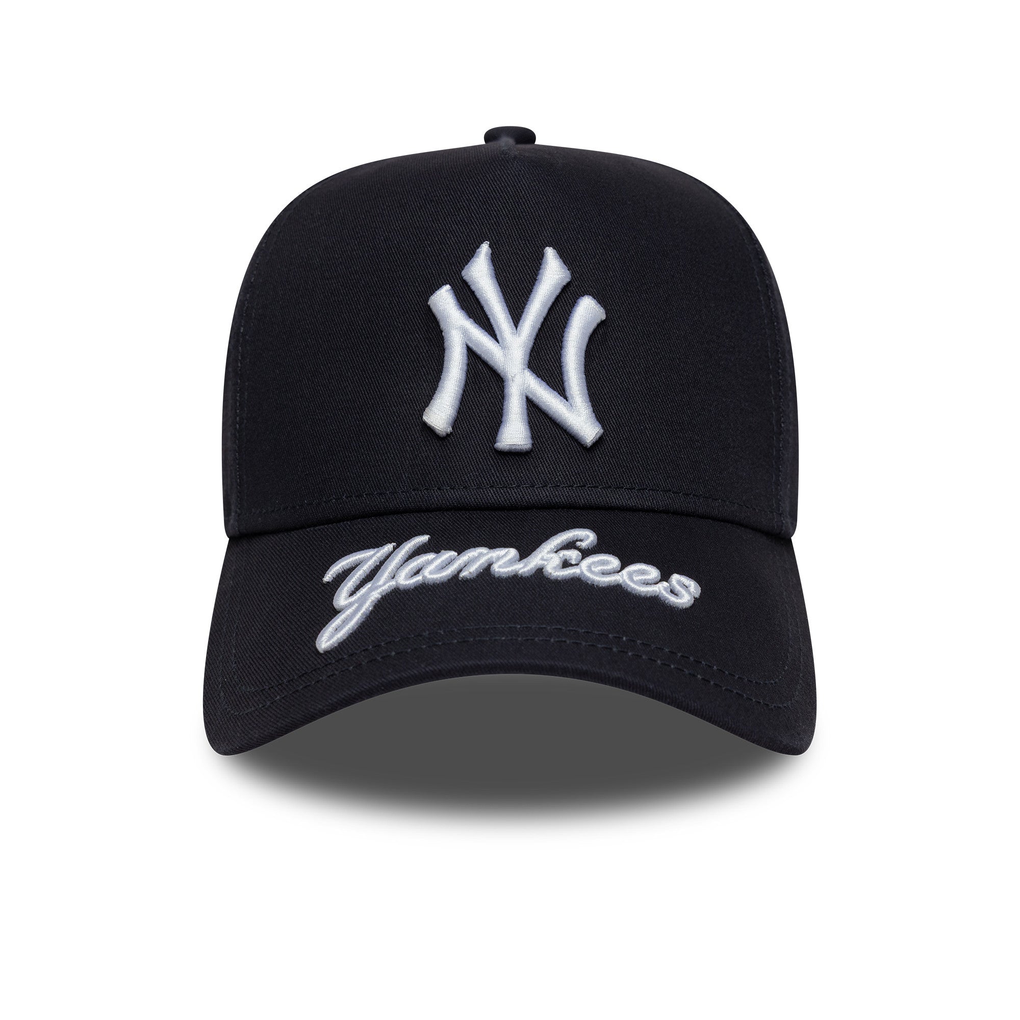 New York Yankees New Era Visor Hit 9FORTY E-Frame Verstellbare MLB Cap Navy - STADIUMDREAMS