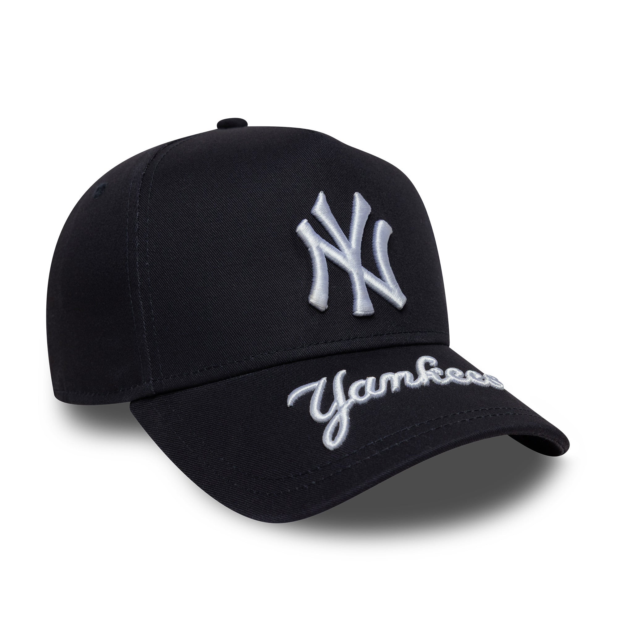 New York Yankees New Era Visor Hit 9FORTY E-Frame Verstellbare MLB Cap Navy - STADIUMDREAMS