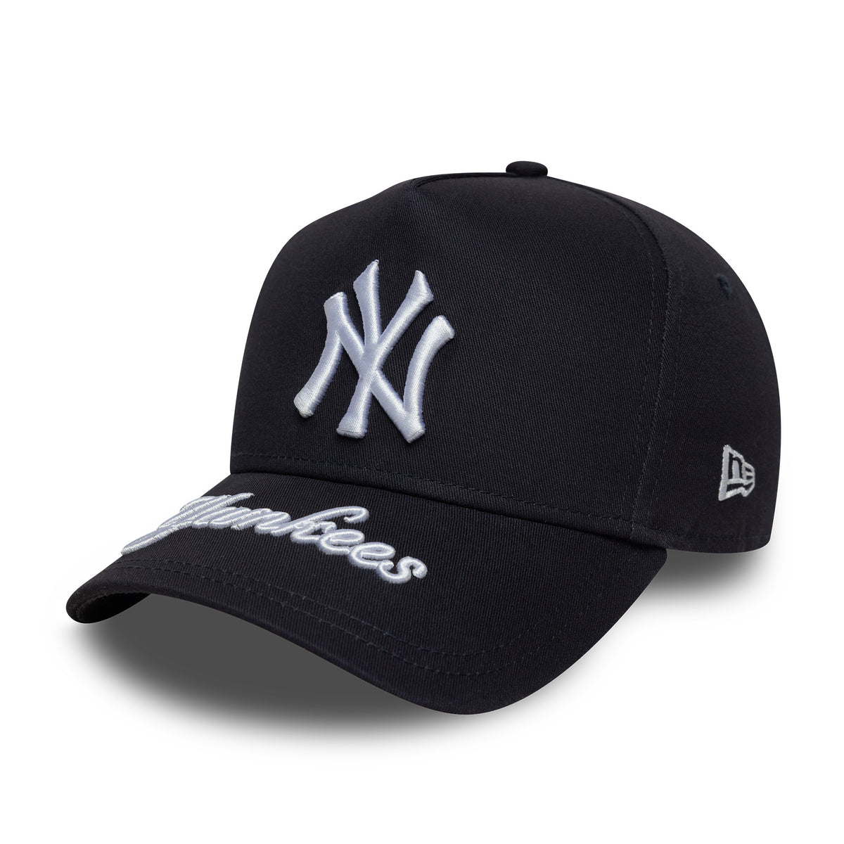 New York Yankees New Era Visor Hit 9FORTY E-Frame Verstellbare MLB Cap Navy - STADIUMDREAMS