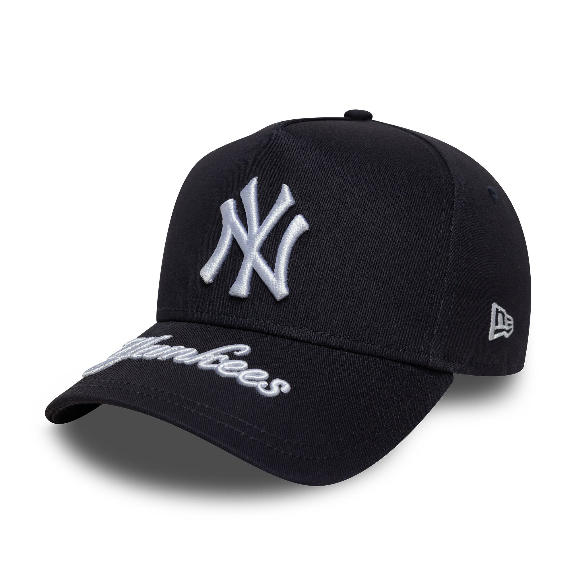 New York Yankees New Era Visor Hit 9FORTY E-Frame Verstellbare MLB Cap Navy - STADIUMDREAMS