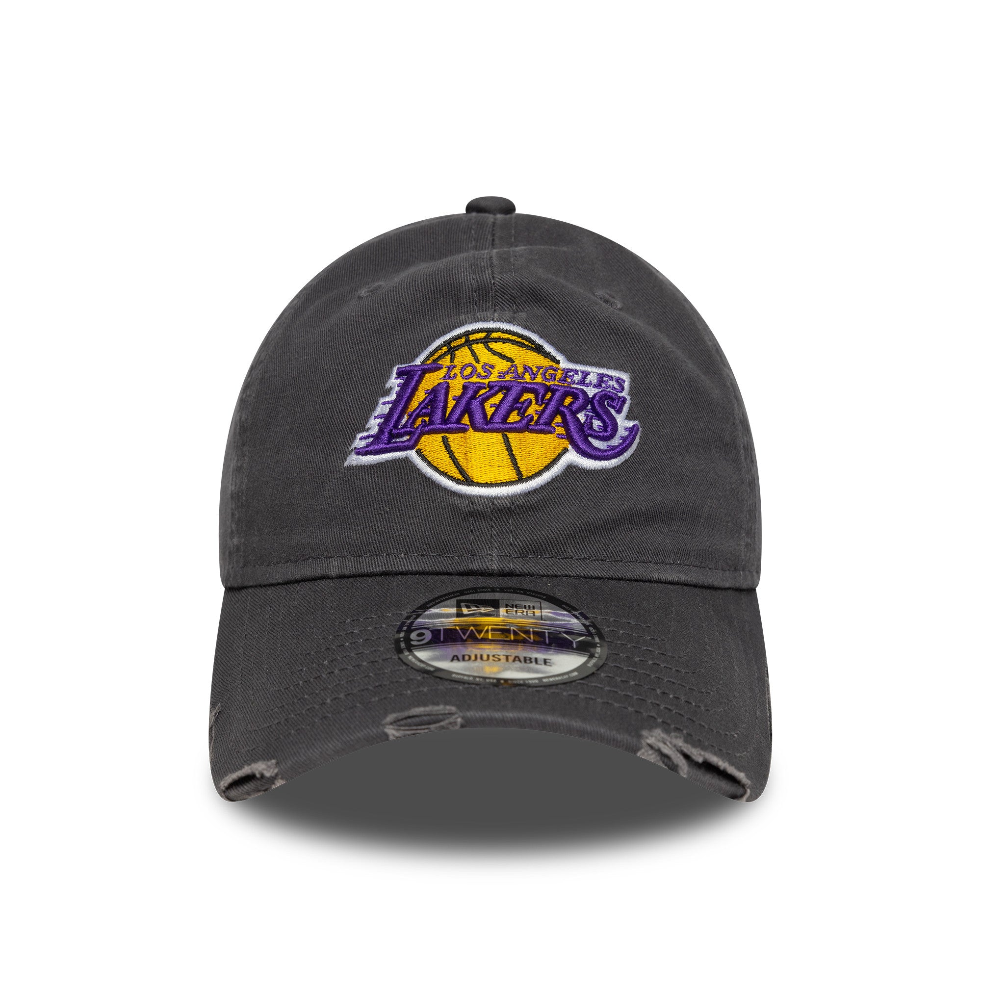 Los Angeles Lakers Washed Distress Style New Era 9TWENTY NBA Cap Grau - STADIUMDREAMS