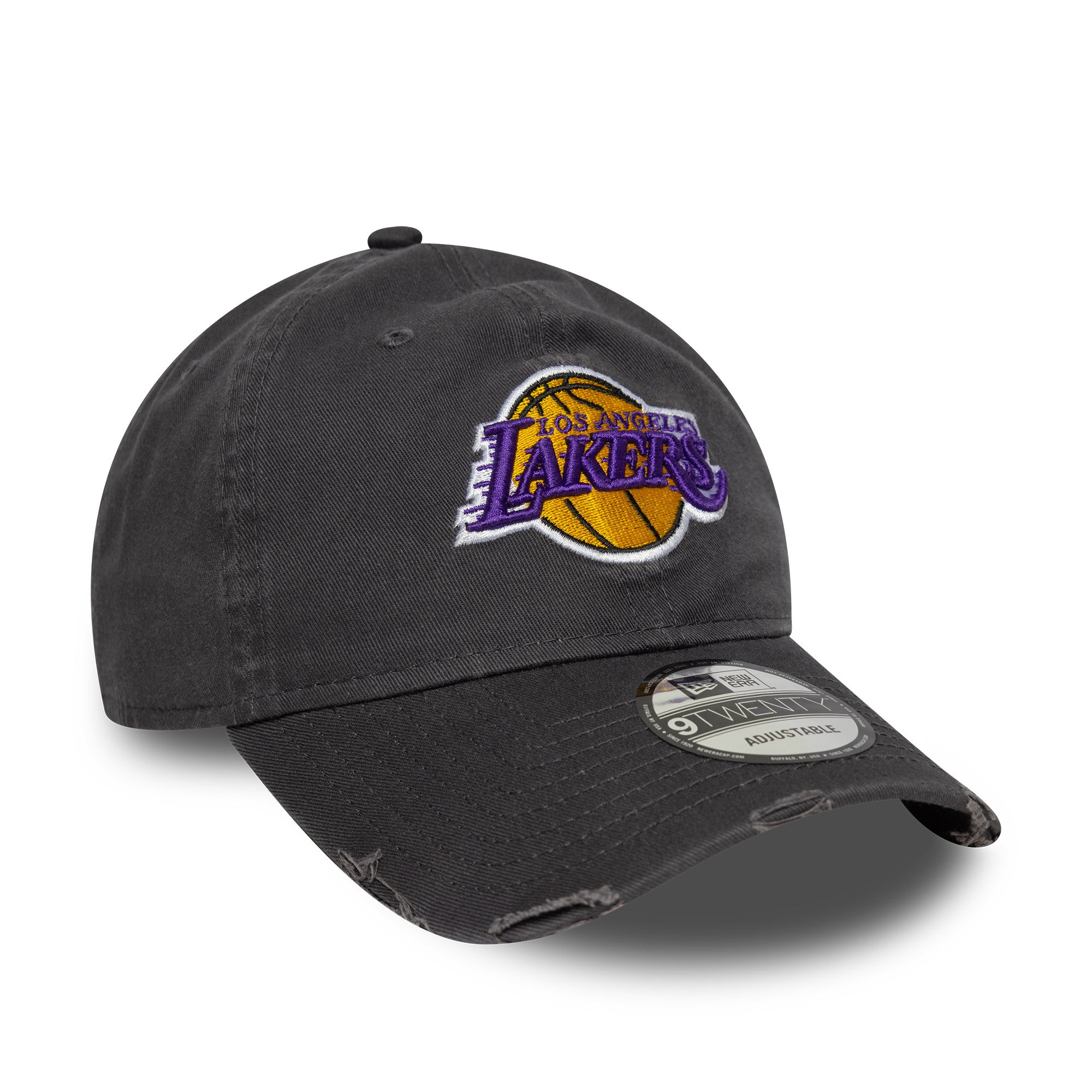 Los Angeles Lakers Washed Distress Style New Era 9TWENTY NBA Cap Grau - STADIUMDREAMS