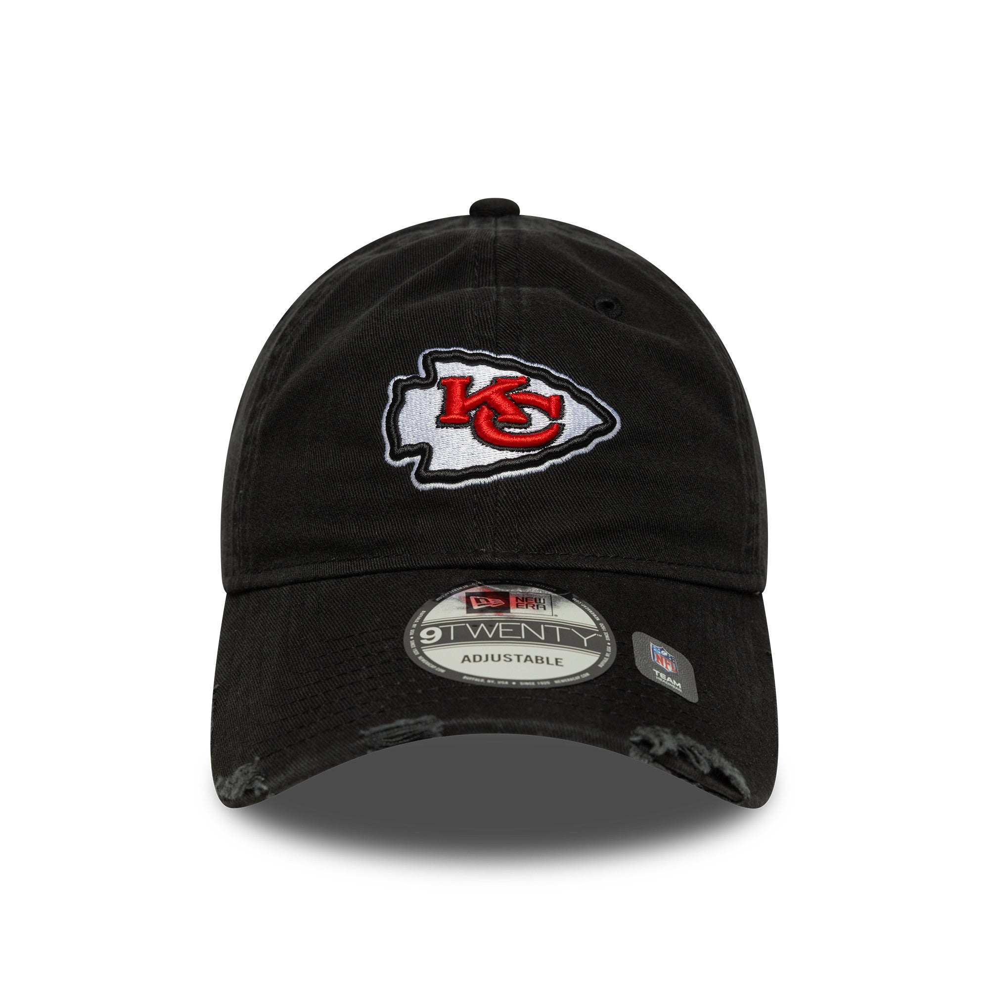 Kansas City Chiefs New Era Washed Distressed 9TWENTY NFL Cap Schwarz - STADIUMDREAMS