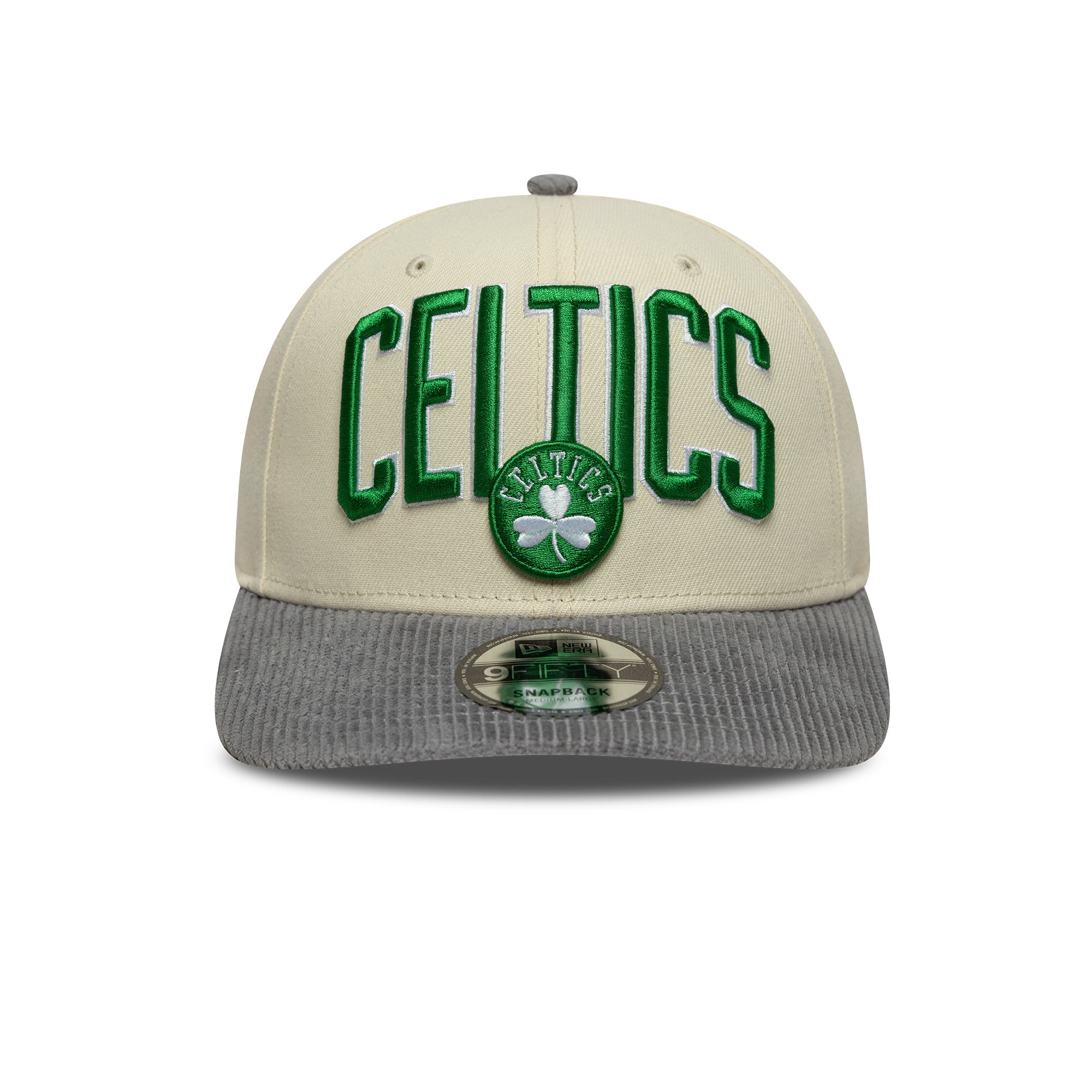 Boston Celtics Cord Visor New Era 9FIFTY NBA Cap Beige - STADIUMDREAMS