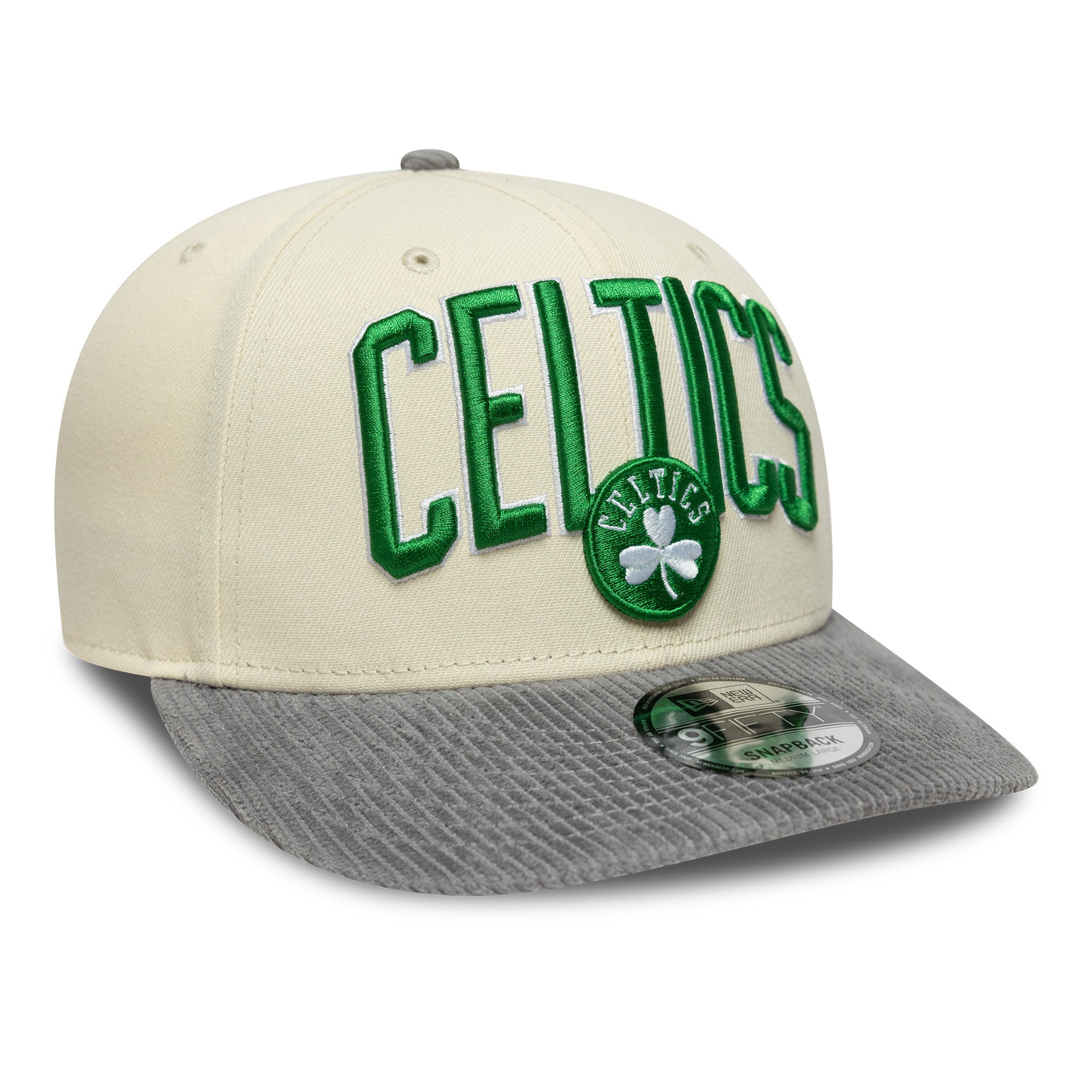 Boston Celtics Cord Visor New Era 9FIFTY NBA Cap Beige - STADIUMDREAMS