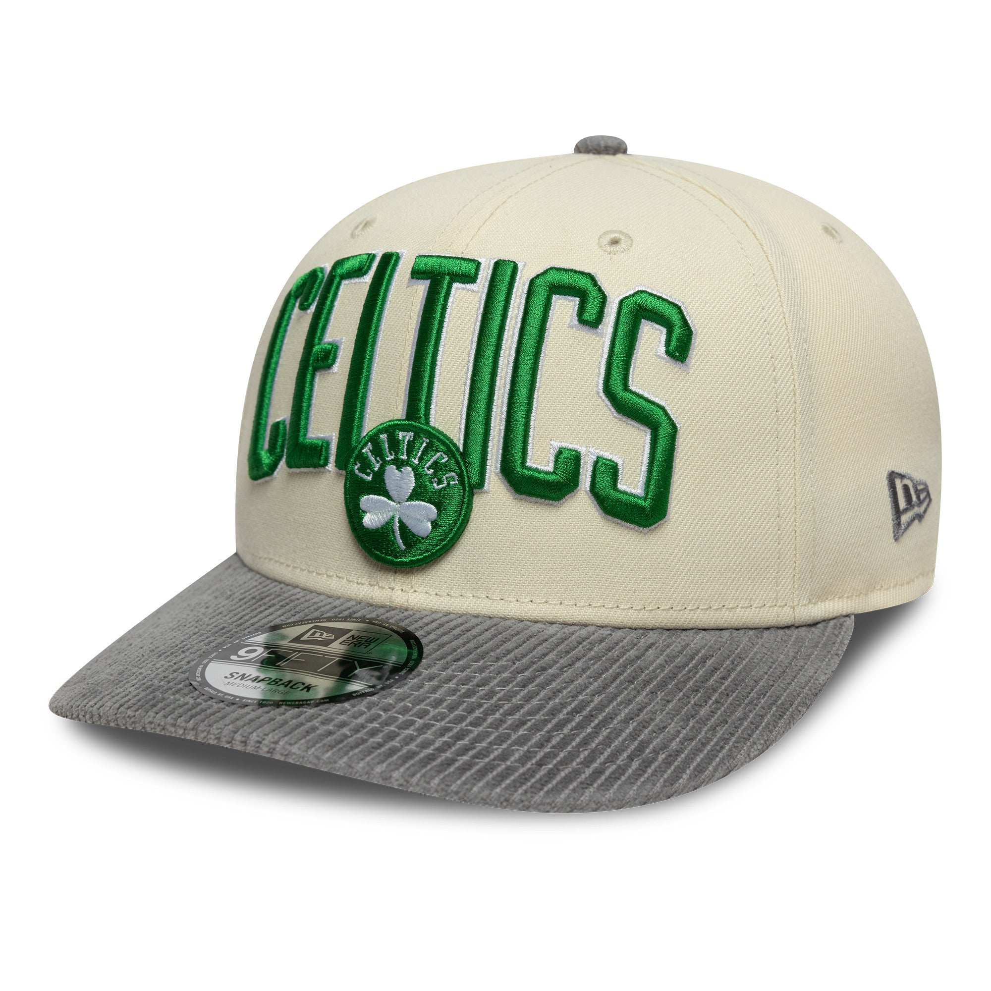 Boston Celtics Cord Visor New Era 9FIFTY NBA Cap Beige - STADIUMDREAMS
