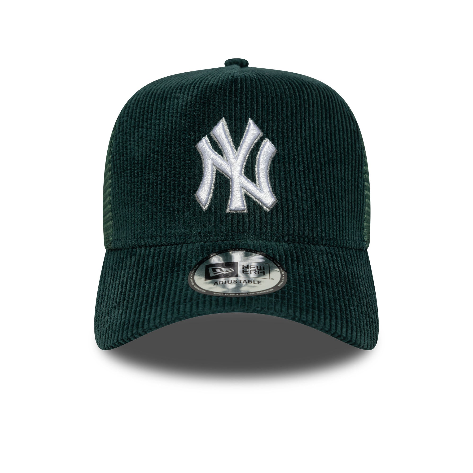 New York Yankees Cord Trucker New Era 9FORTY A-Frame Cap Grün - STADIUMDREAMS