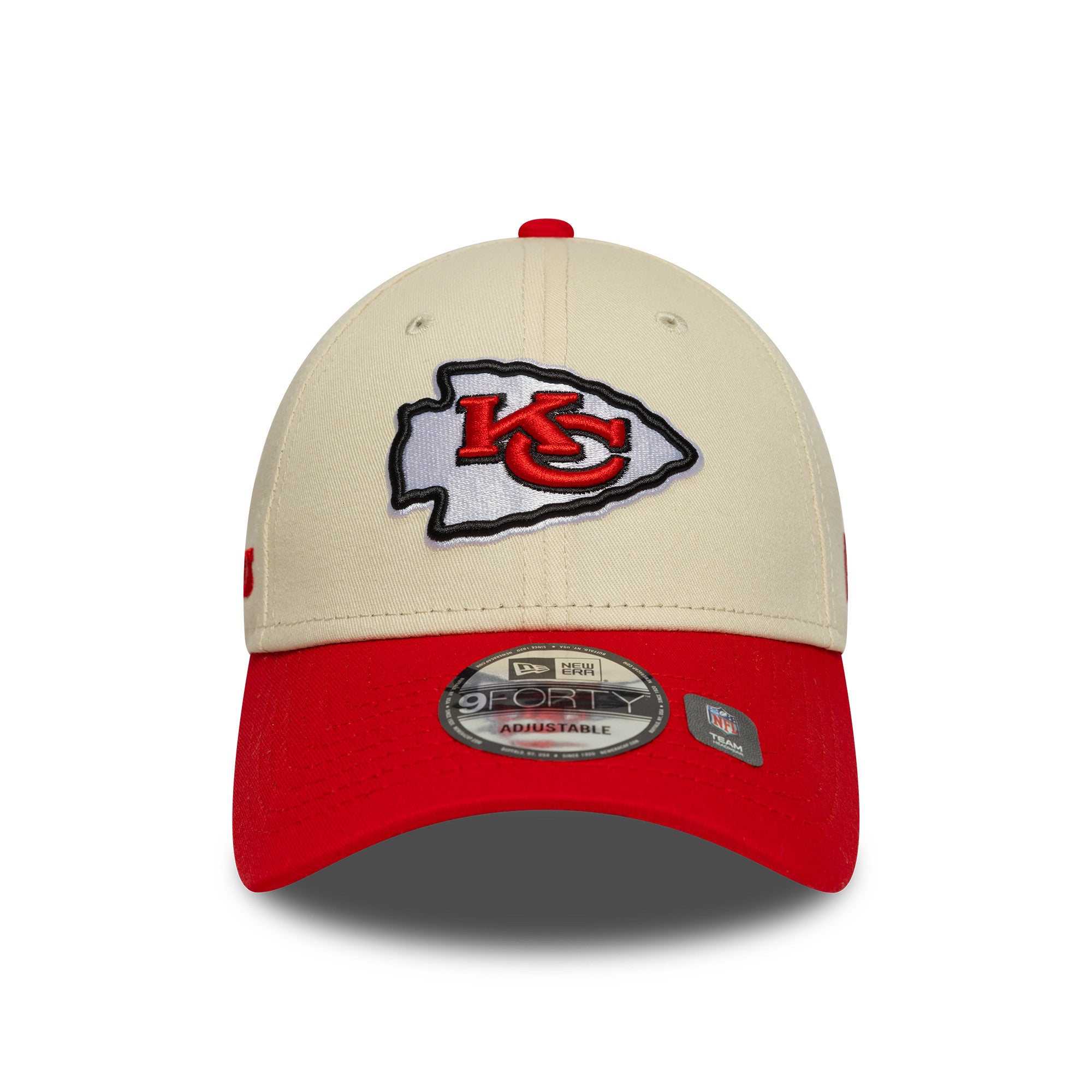 Kansas City Chiefs Side Wordmark New Era 9FORTY NFL Cap Beige - STADIUMDREAMS