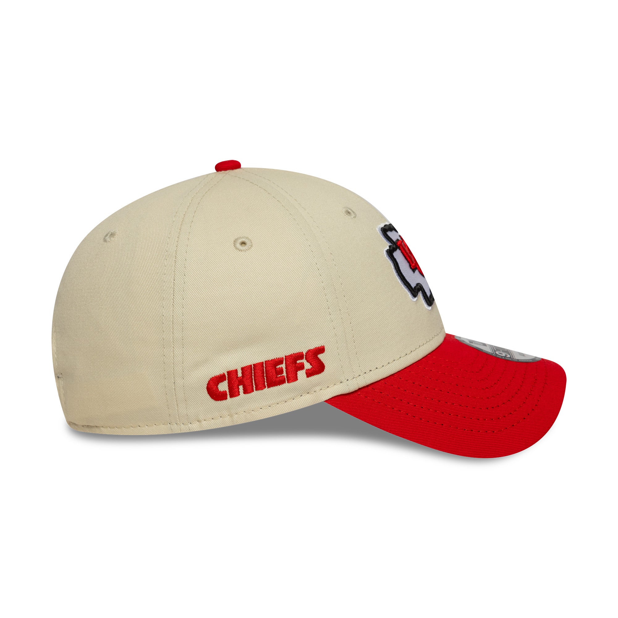 Kansas City Chiefs Side Wordmark New Era 9FORTY NFL Cap Beige - STADIUMDREAMS