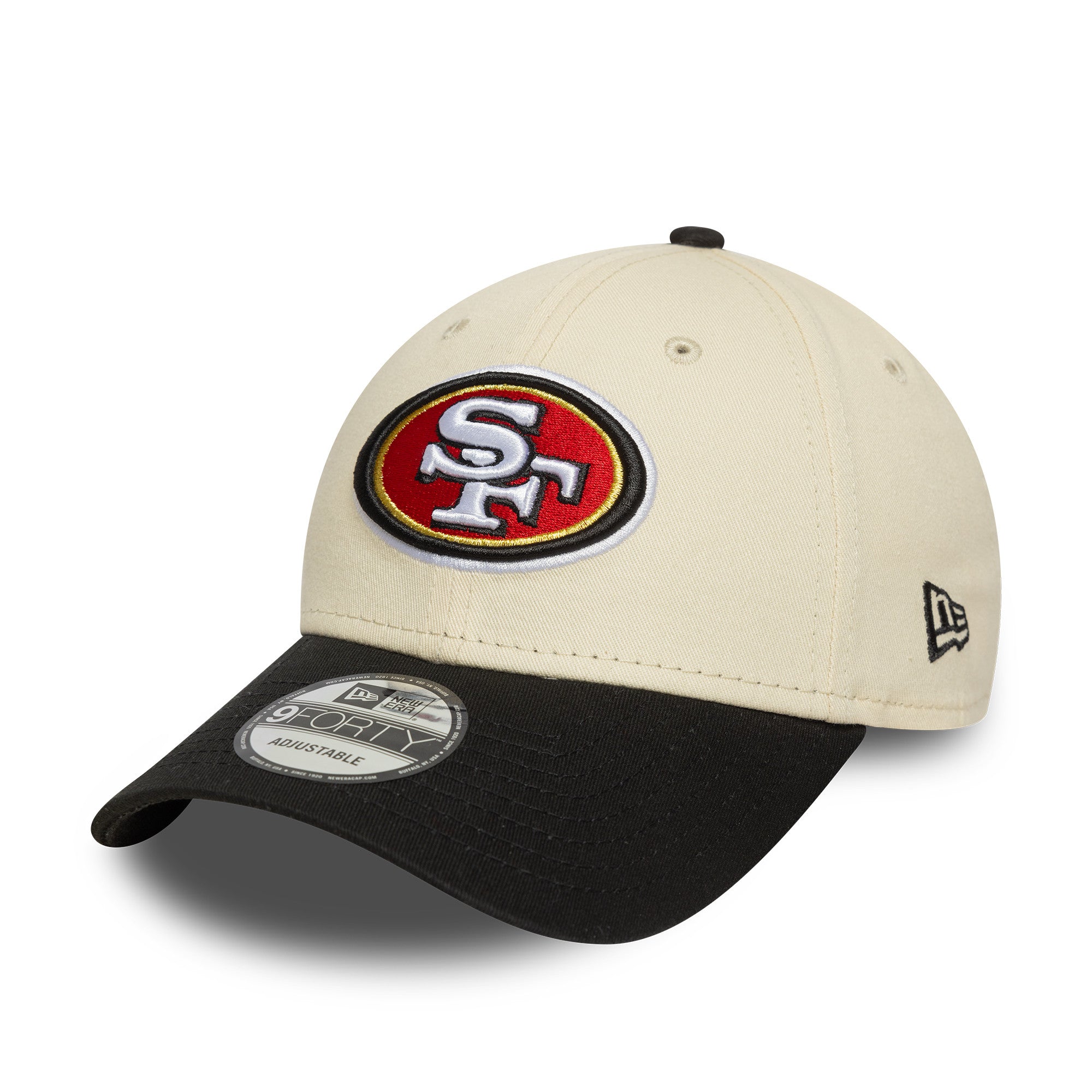 San Francisco 49ers Side Wordmark New Era 9FORTY NFL Cap Beige - STADIUMDREAMS