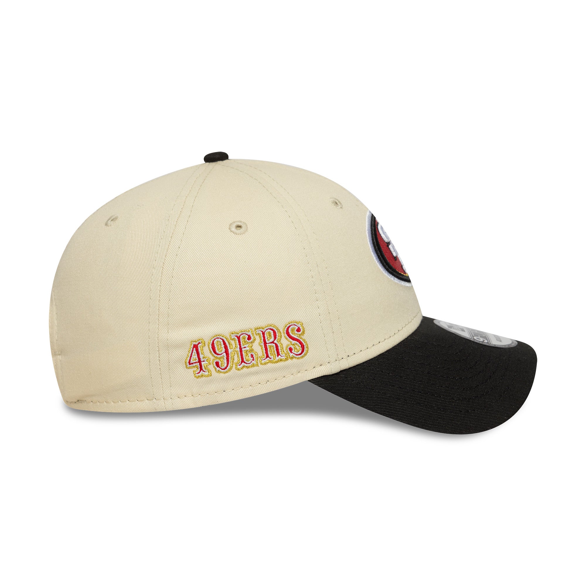 San Francisco 49ers Side Wordmark New Era 9FORTY NFL Cap Beige - STADIUMDREAMS