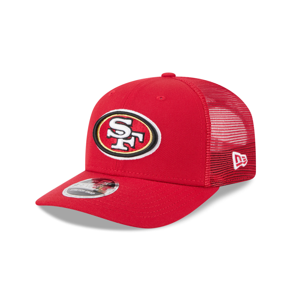 San Francisco 49ers New Era 2025 NFL Team Collection 9SEVENTY Stretch Snap Trucker Cap Rot - STADIUMDREAMS