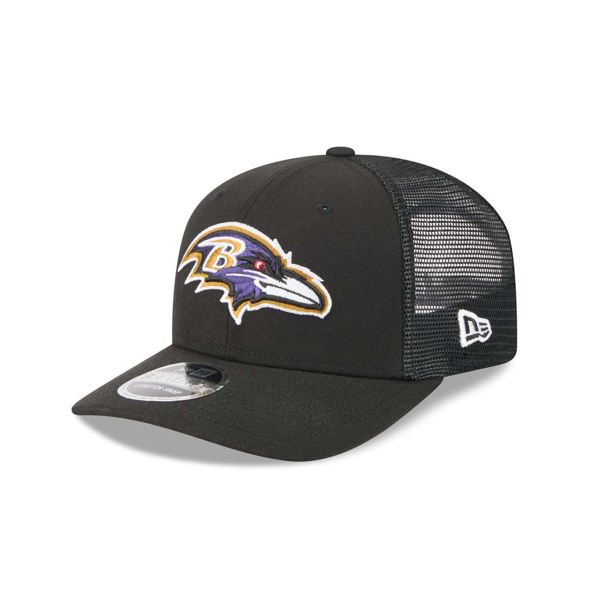 Baltimore Ravens New Era 2025 NFL Team Collection 9SEVENTY Stretch Snap Trucker Cap Schwarz - STADIUMDREAMS