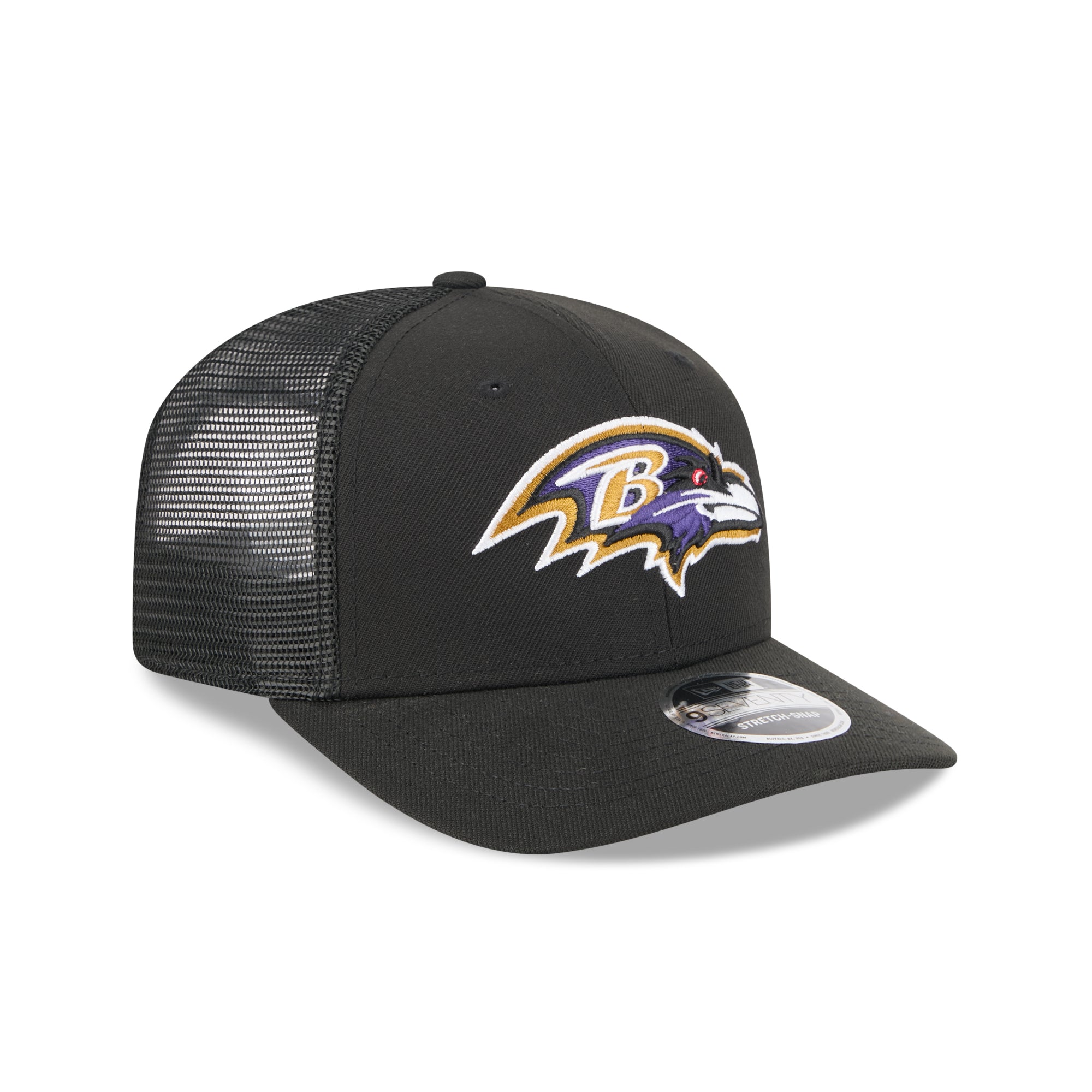 Baltimore Ravens New Era 2025 NFL Team Collection 9SEVENTY Stretch Snap Trucker Cap Schwarz - STADIUMDREAMS