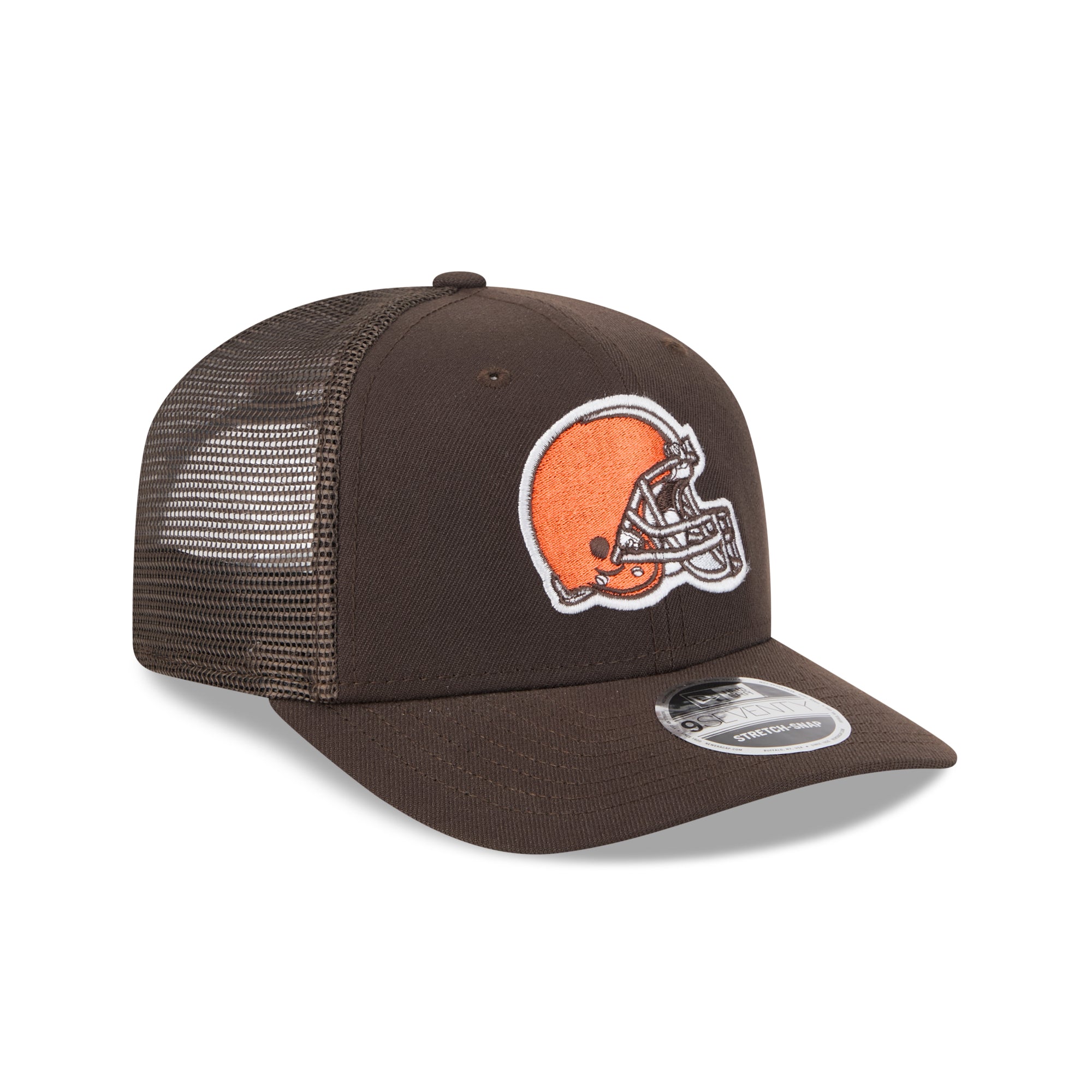Cleveland Browns New Era 2025 NFL Team Collection 9SEVENTY Stretch Snap Trucker Cap Braun - STADIUMDREAMS