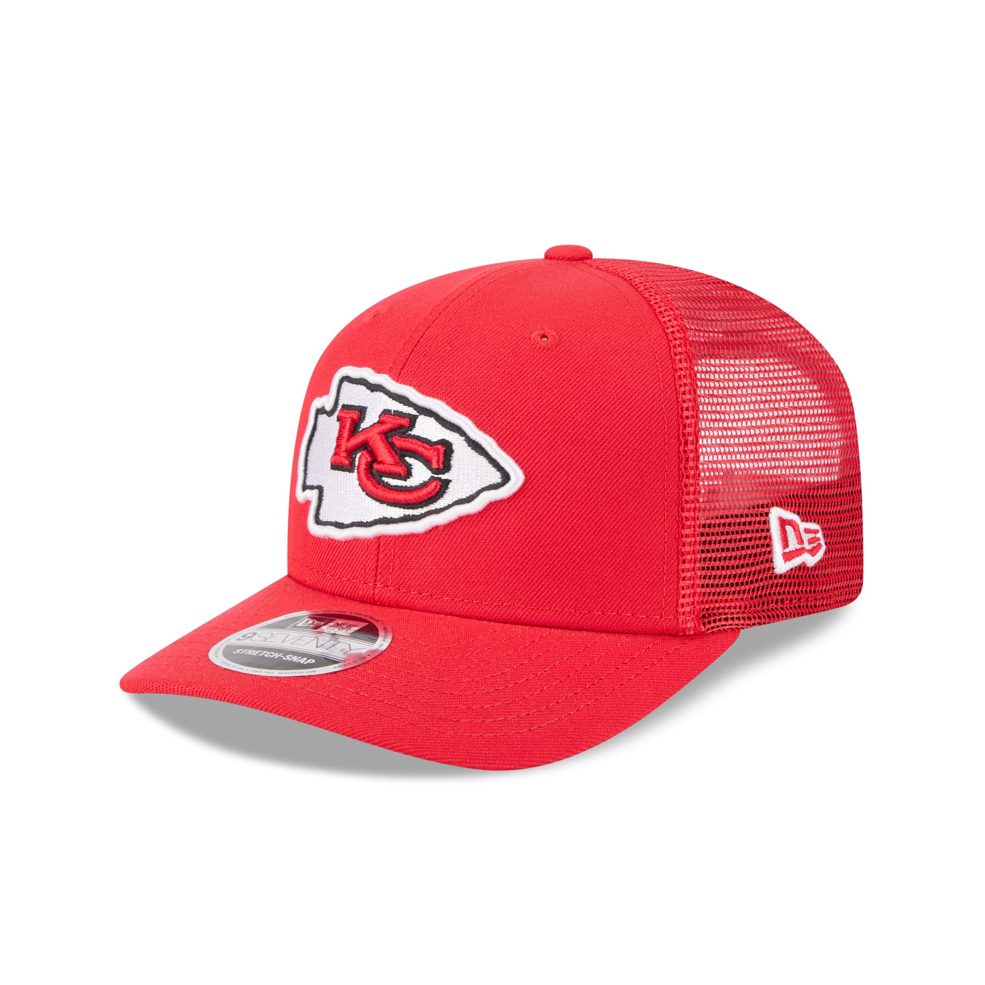 Kansas City Chiefs New Era 2025 NFL Team Collection 9SEVENTY Stretch Snap Trucker Cap Rot - STADIUMDREAMS