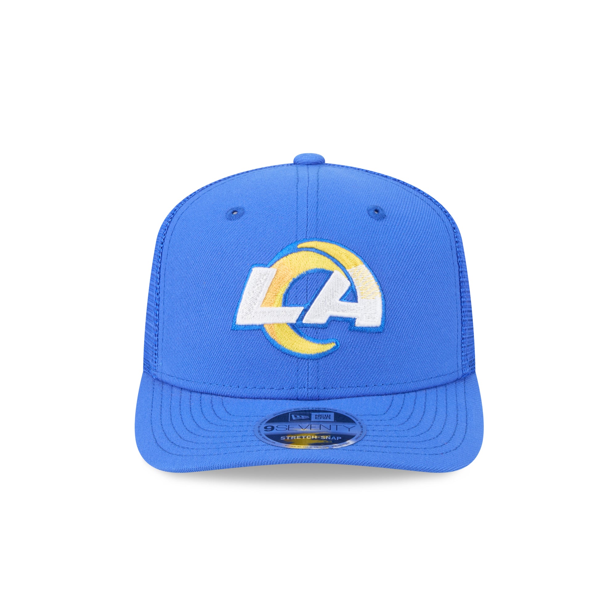 Los Angeles Rams New Era 2025 NFL Team Collection 9SEVENTY Stretch Snap Trucker Cap Blau - STADIUMDREAMS