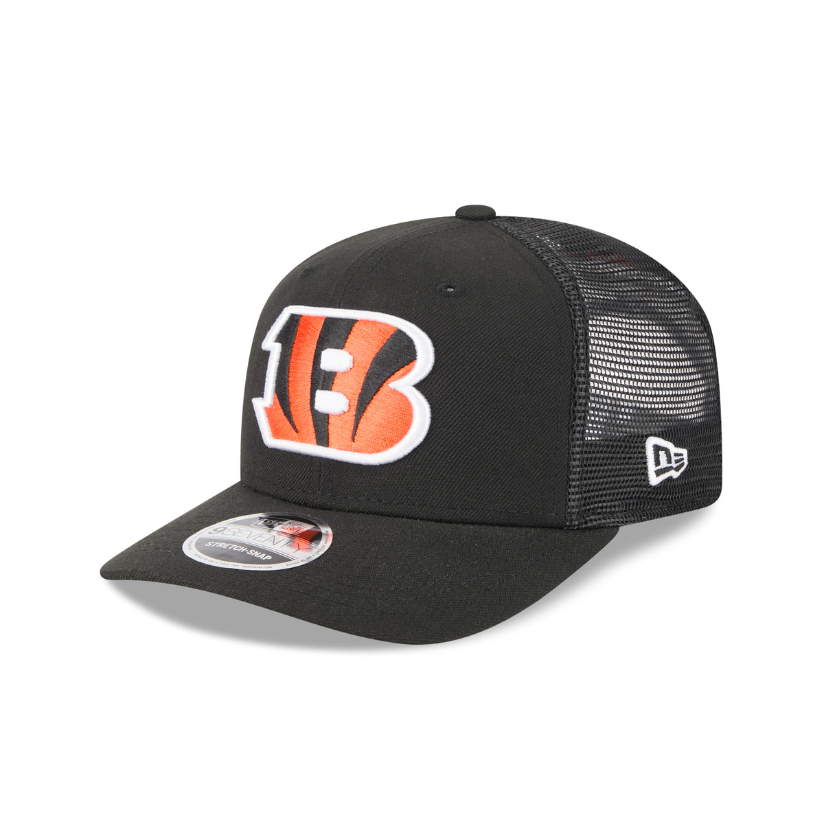 Cincinnati Bengals New Era 2025 NFL Team Collection 9SEVENTY Stretch Snap Trucker Cap Schwarz - STADIUMDREAMS
