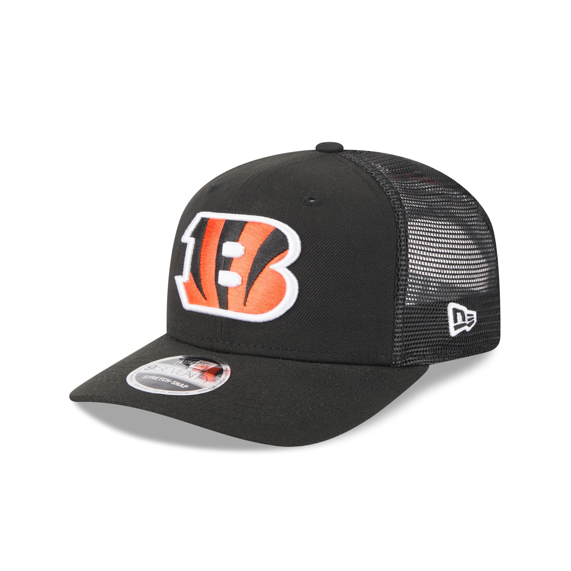 Cincinnati Bengals New Era 2025 NFL Team Collection 9SEVENTY Stretch Snap Trucker Cap Schwarz - STADIUMDREAMS