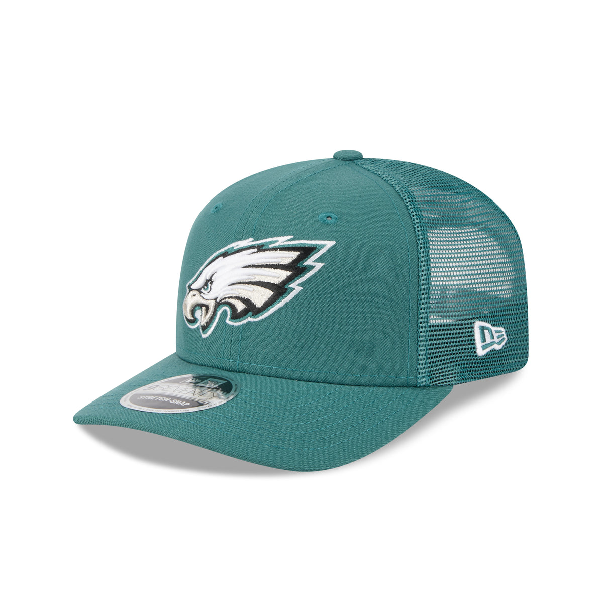 Philadelphia Eagles New Era 2025 NFL Team Collection 9SEVENTY Stretch Snap Trucker Cap Grün - STADIUMDREAMS