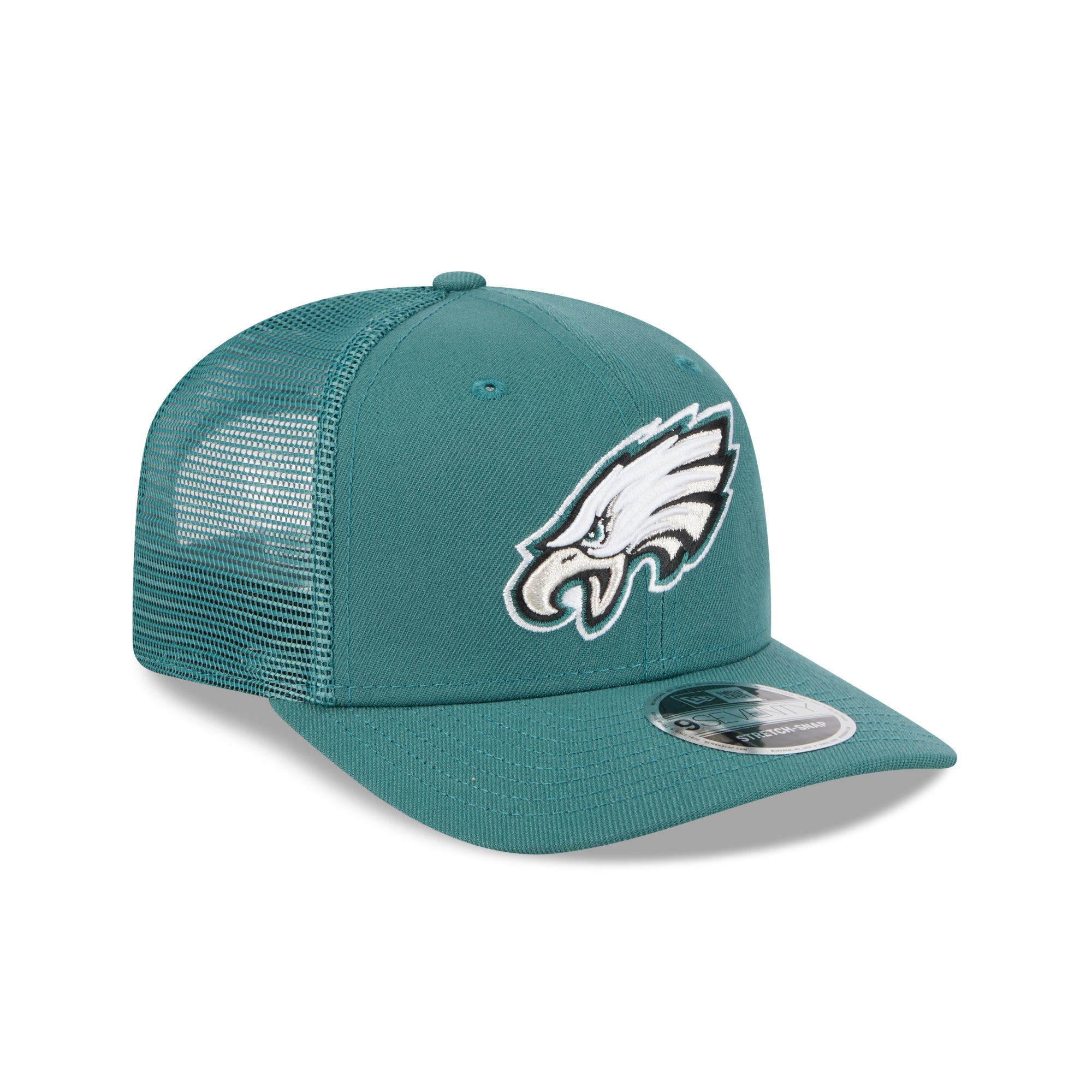 Philadelphia Eagles New Era 2025 NFL Team Collection 9SEVENTY Stretch Snap Trucker Cap Grün - STADIUMDREAMS