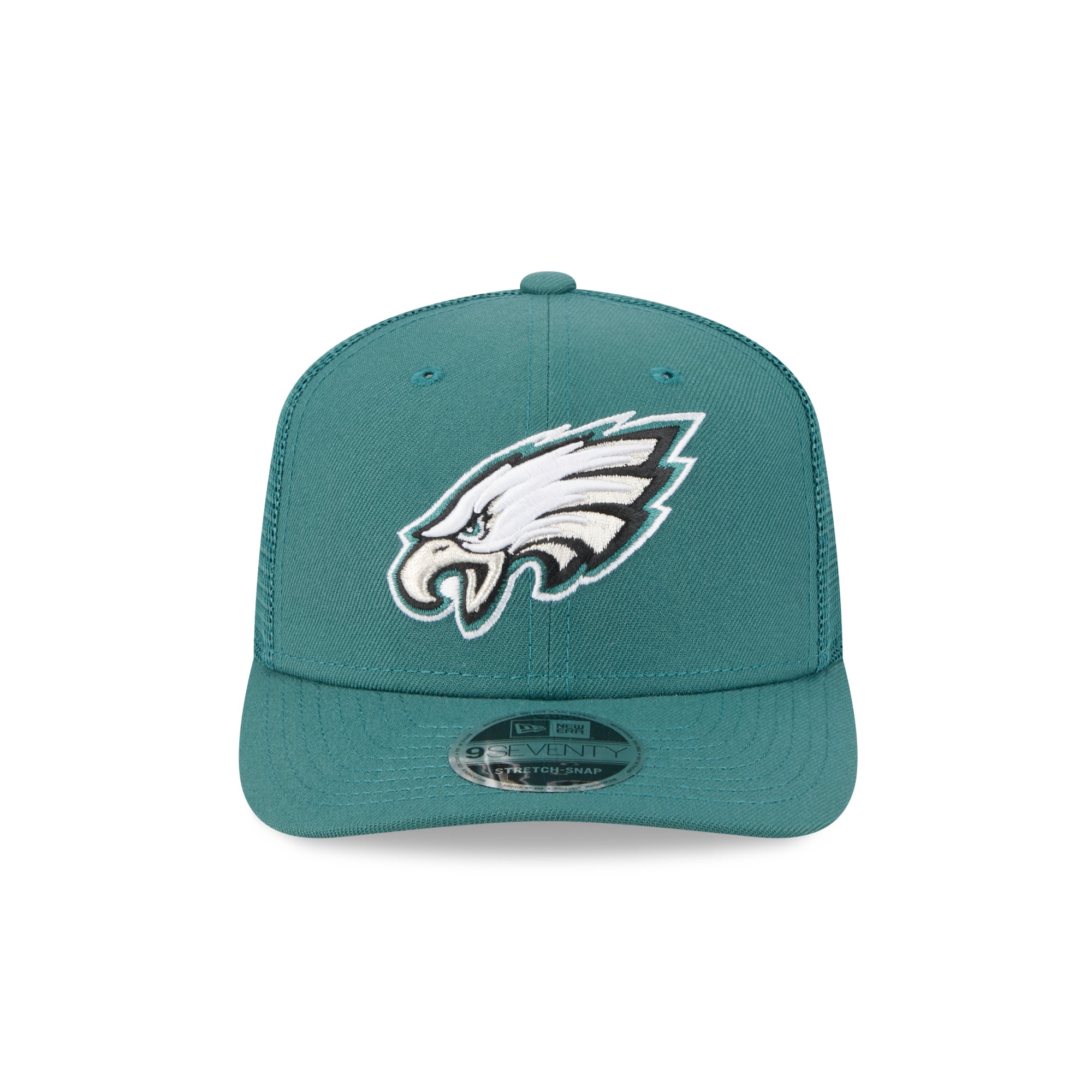 Philadelphia Eagles New Era 2025 NFL Team Collection 9SEVENTY Stretch Snap Trucker Cap Grün - STADIUMDREAMS