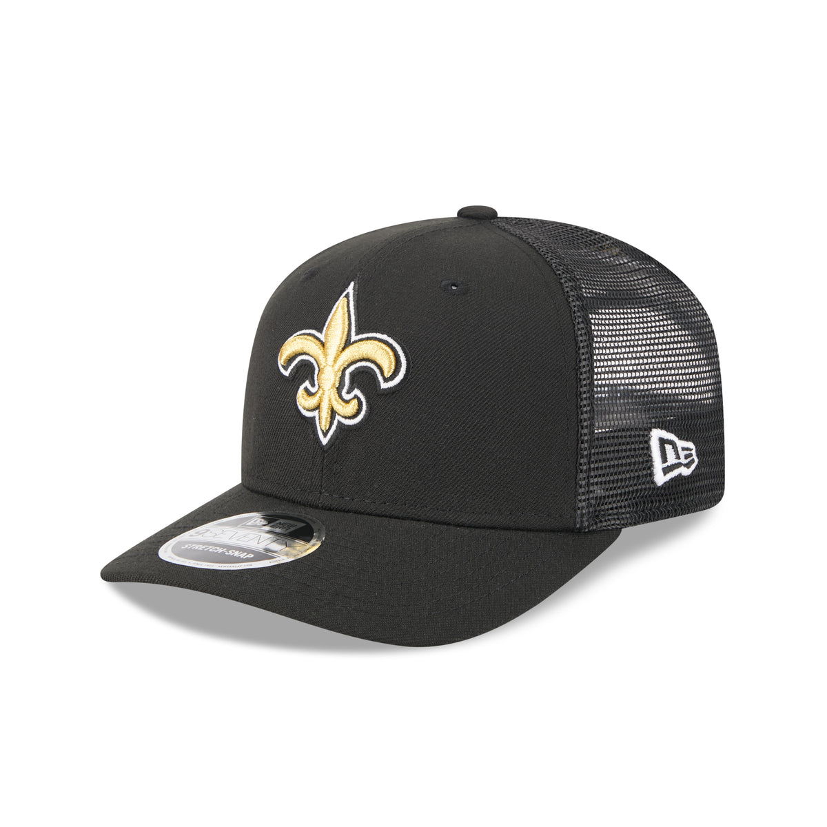 New Orleans Saints New Era 2025 NFL Team Collection 9SEVENTY Stretch Snap Trucker Cap Schwarz - STADIUMDREAMS