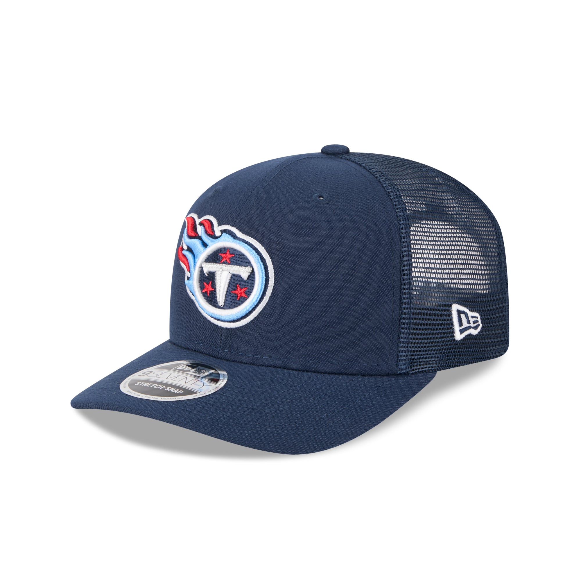 Tennessee Titans New Era 2025 NFL Team Collection 9SEVENTY Stretch Snap Trucker Cap Navy - STADIUMDREAMS