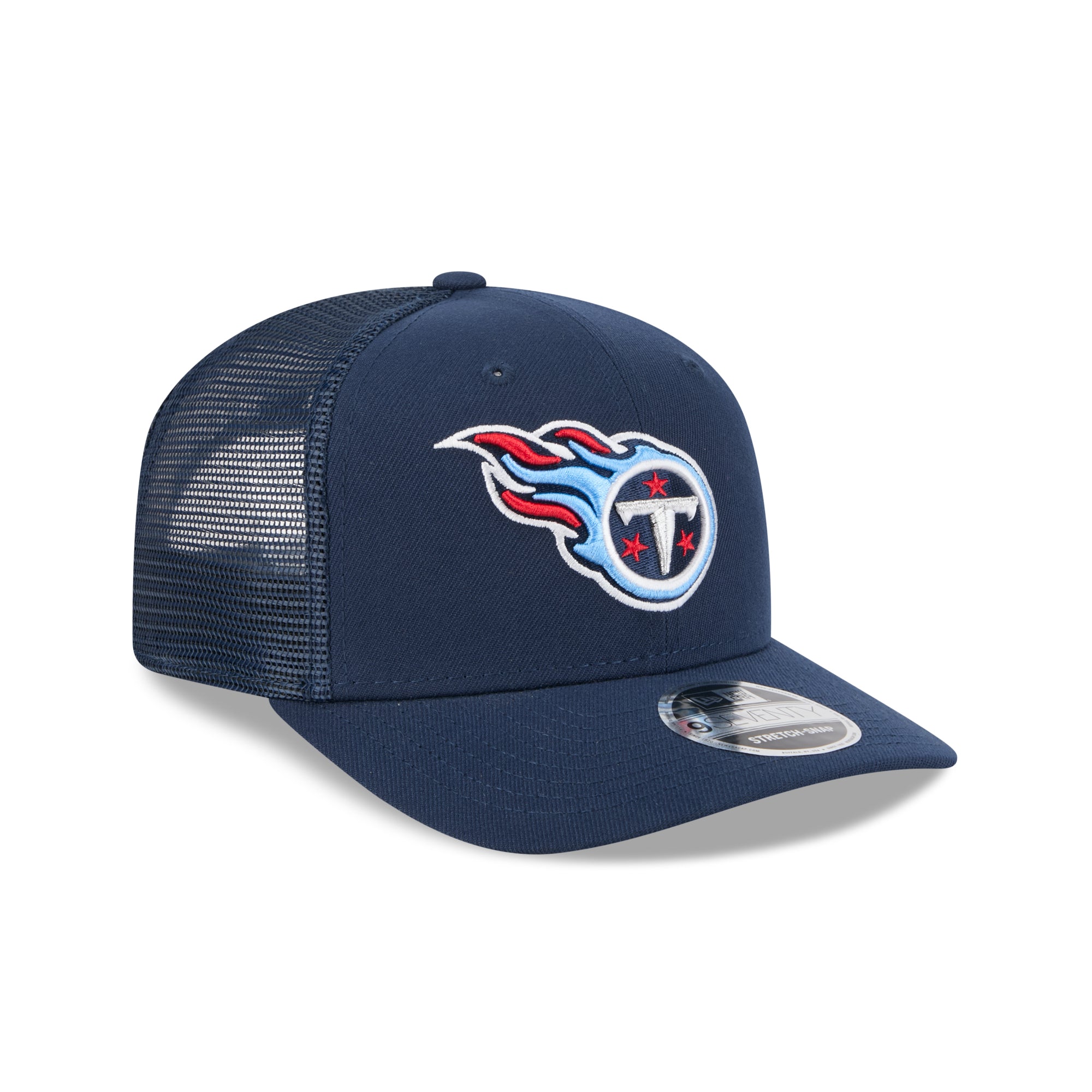 Tennessee Titans New Era 2025 NFL Team Collection 9SEVENTY Stretch Snap Trucker Cap Navy - STADIUMDREAMS
