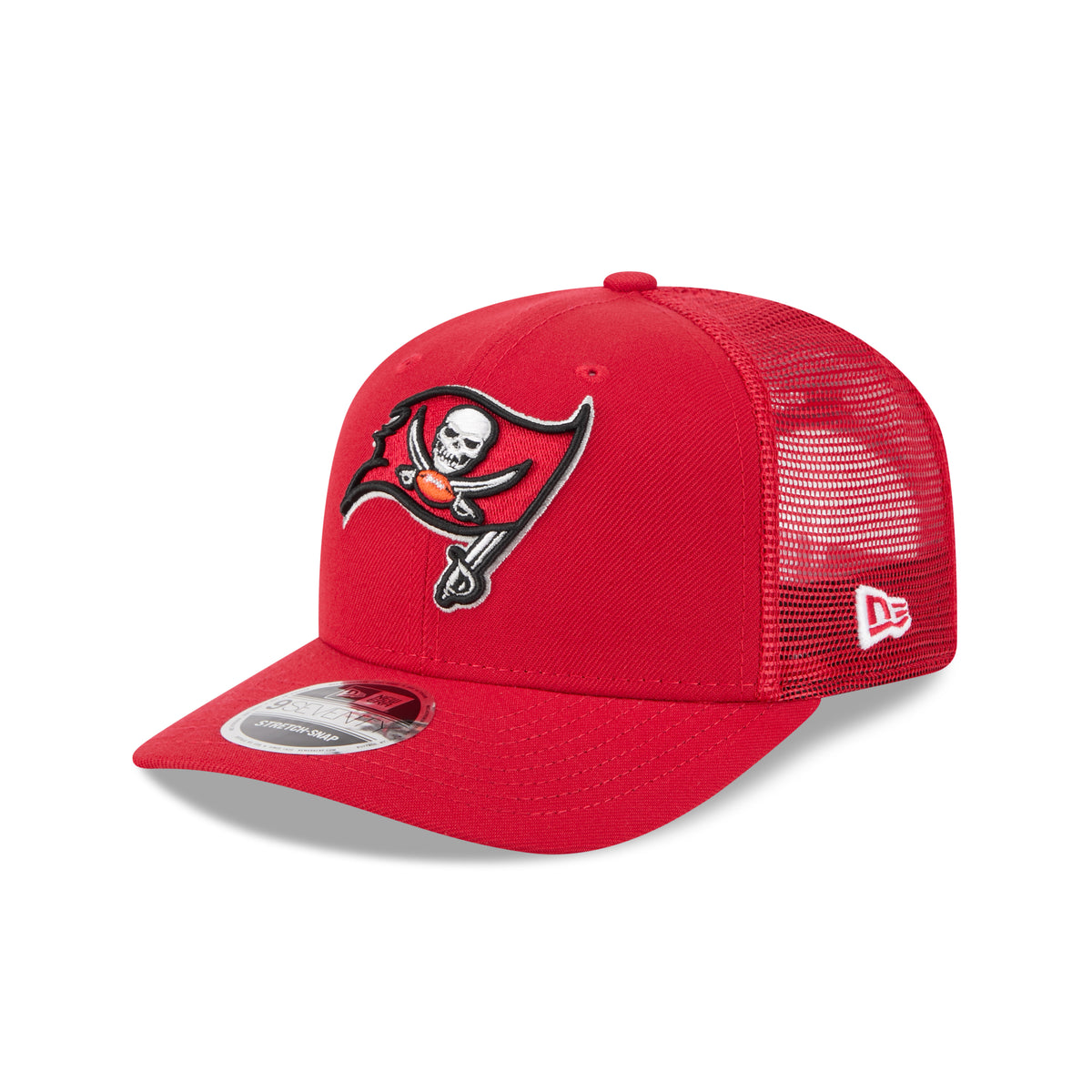 Tampa Bay Buccaneers New Era 2025 NFL Team Collection 9SEVENTY Stretch Snap Trucker Cap Rot - STADIUMDREAMS