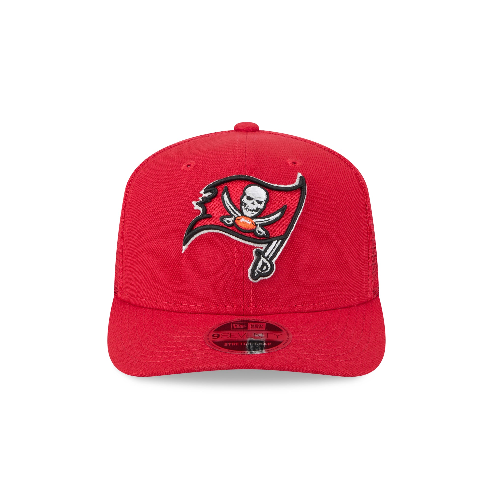 Tampa Bay Buccaneers New Era 2025 NFL Team Collection 9SEVENTY Stretch Snap Trucker Cap Rot - STADIUMDREAMS