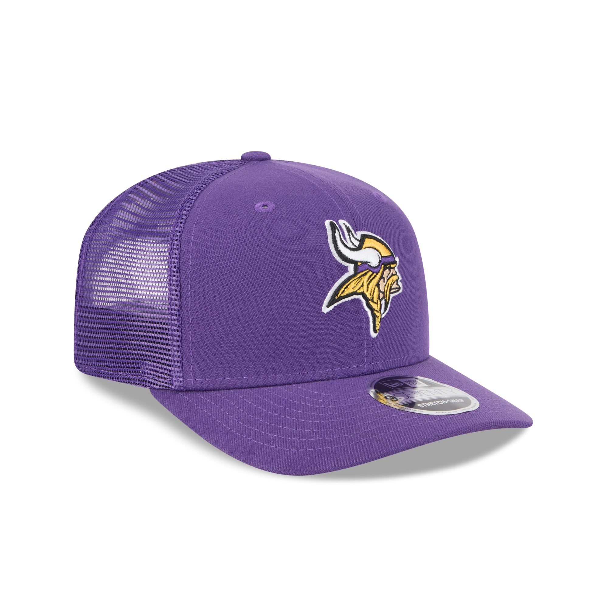 Minnesota Vikings New Era 2025 NFL Team Collection 9SEVENTY Stretch Snap Trucker Cap Lila - STADIUMDREAMS