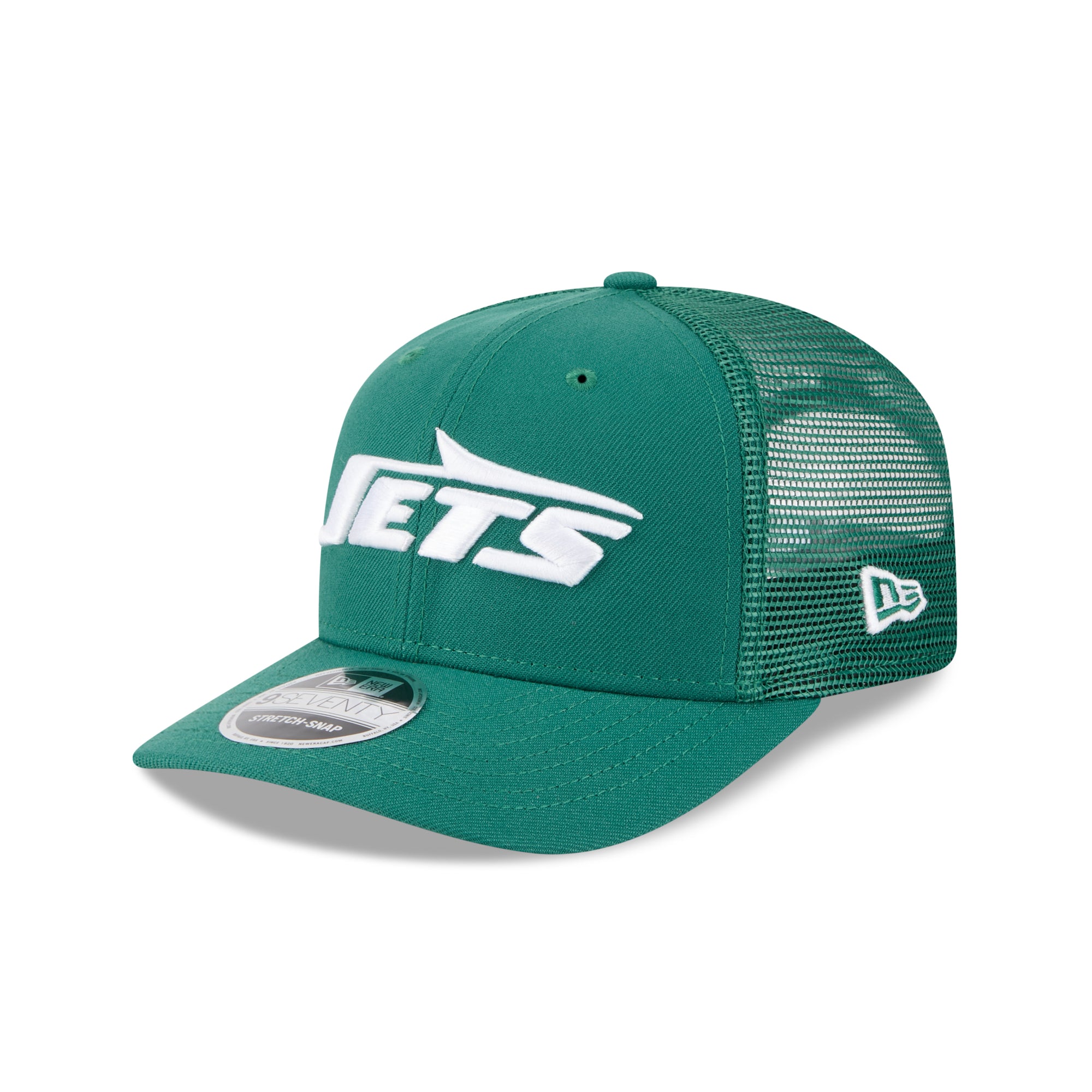 New York Jets New Era 2025 NFL Team Collection 9SEVENTY Stretch Snap Trucker Cap Grün - STADIUMDREAMS