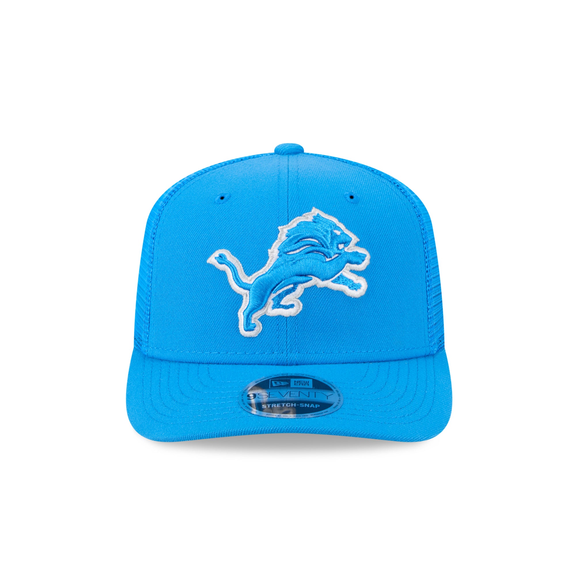 Detroit Lions New Era 2025 NFL Team Collection 9SEVENTY Stretch Snap Trucker Cap Blau