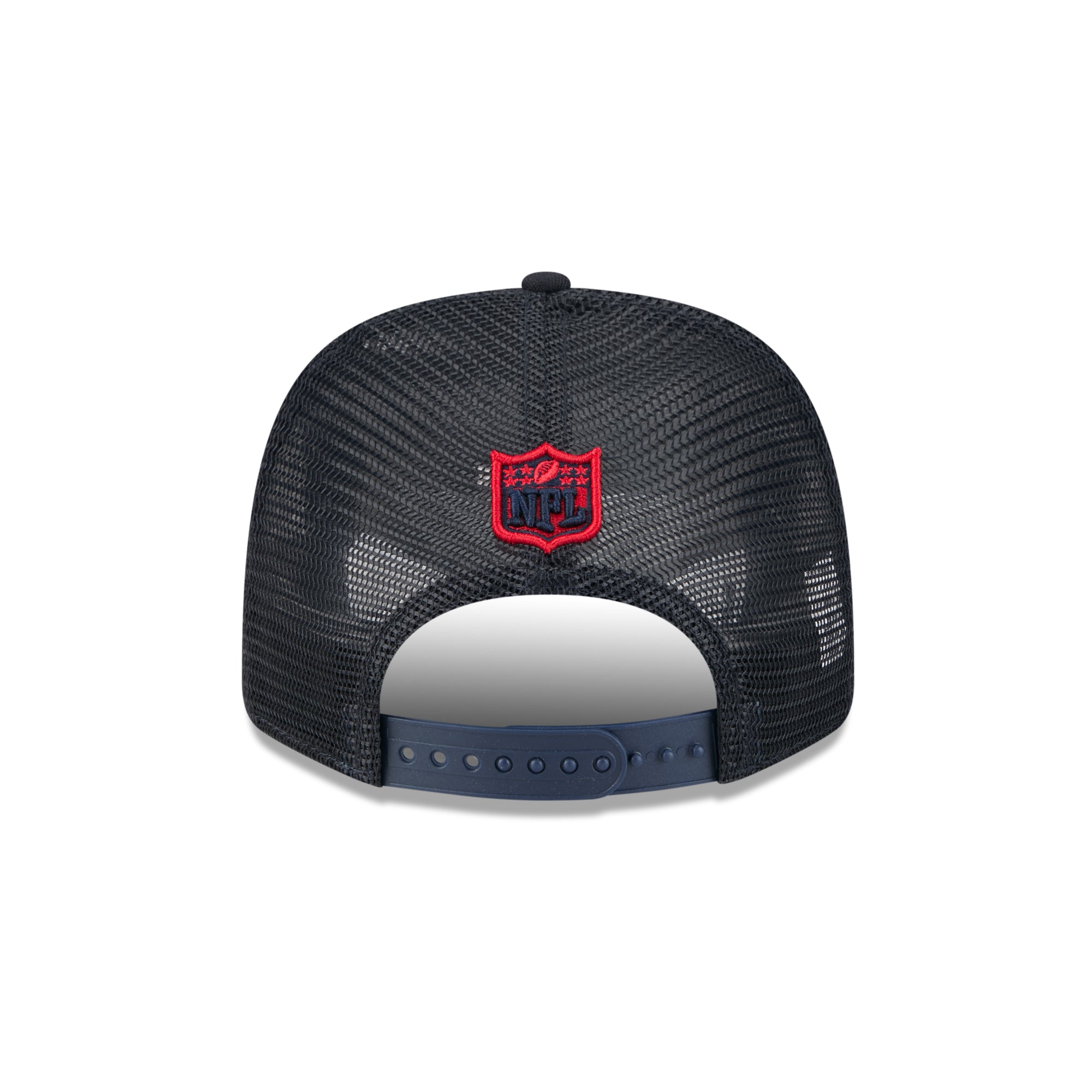 Houston Texans "H" New Era 2025 NFL Team Collection 9SEVENTY Stretch Snap Trucker Cap Navy - STADIUMDREAMS