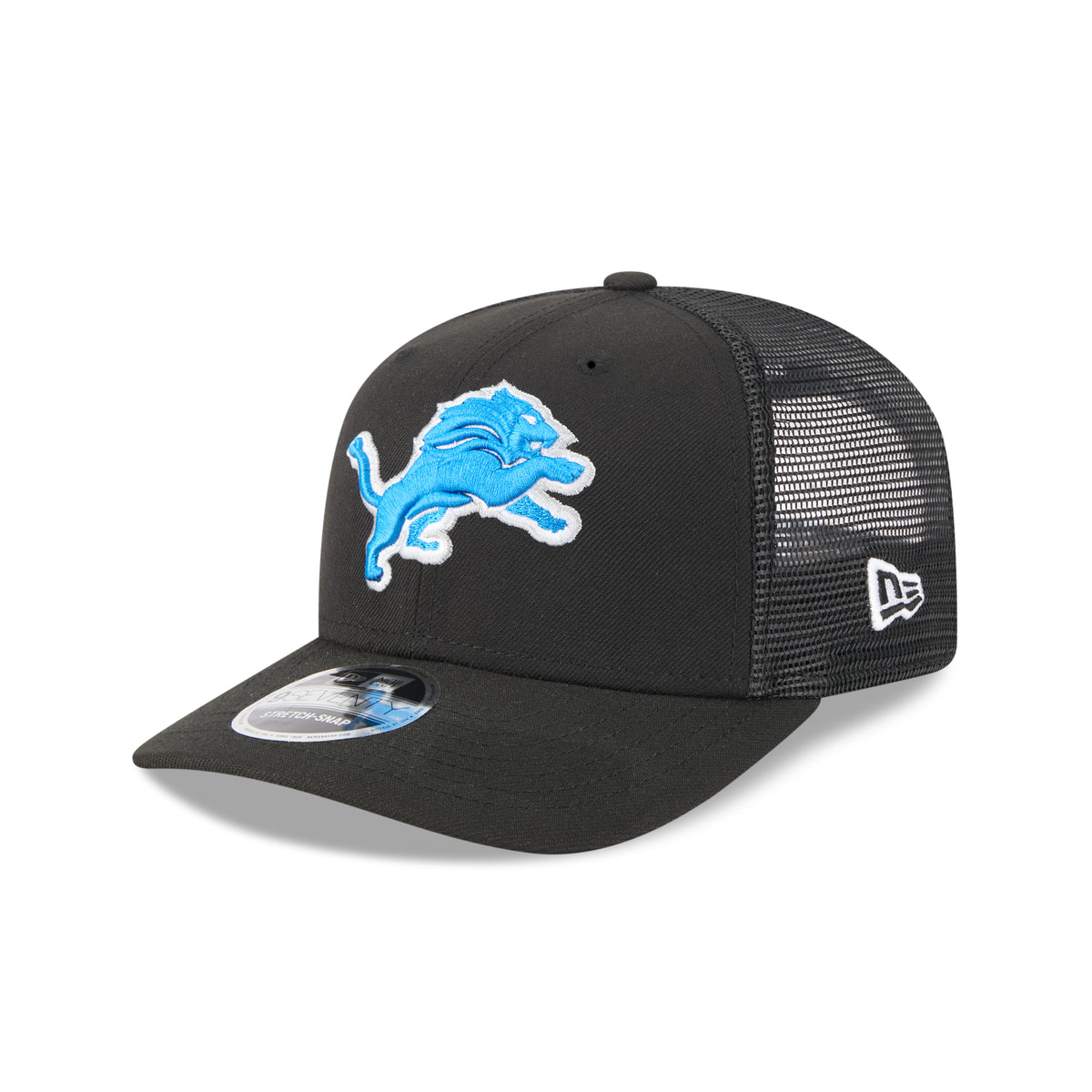 Detroit Lions New Era 2025 NFL Team Collection 9SEVENTY Stretch Snap Trucker Cap Schwarz - STADIUMDREAMS
