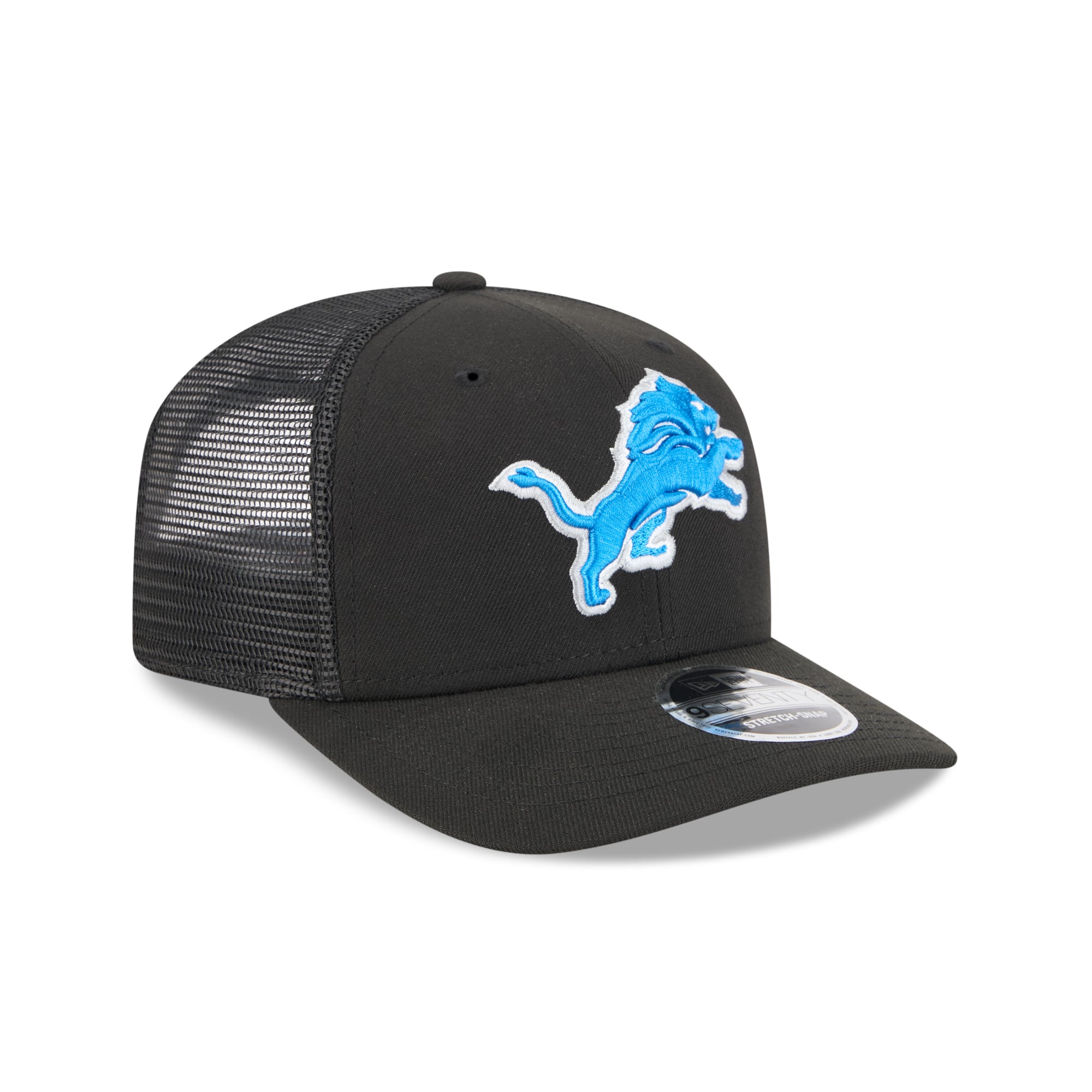 Detroit Lions New Era 2025 NFL Team Collection 9SEVENTY Stretch Snap Trucker Cap Schwarz - STADIUMDREAMS
