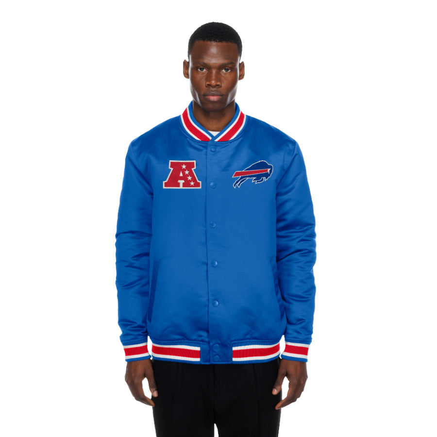 Buffalo Bills New Era USA EDITION Stitched Satin NFL Jacke Blau