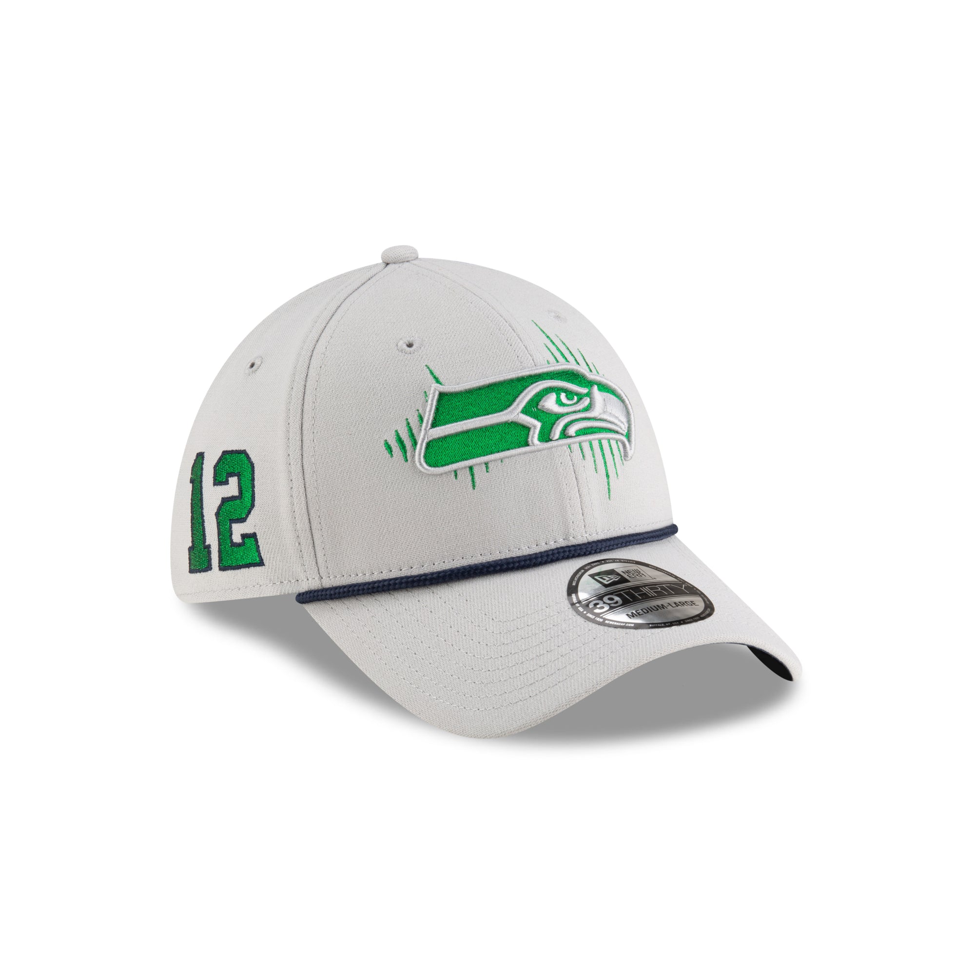 Seattle Seahawks New Era 2025 Rivalries 39THIRTY Stretch Fit NFL Cap Grau