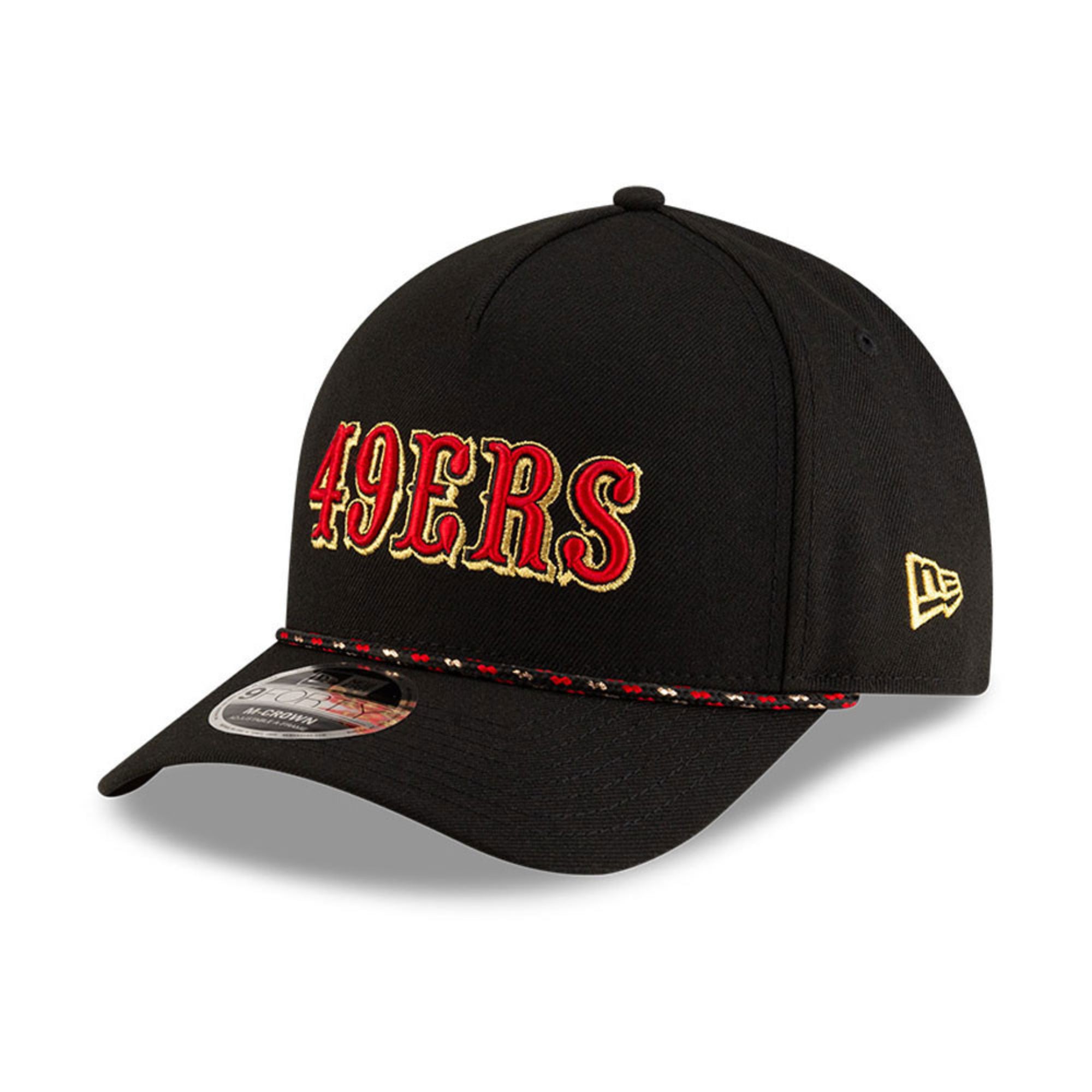 San Francisco 49ers New Era 2025 Rivalries 9FORTY M-Crown A-Frame NFL Cap Schwarz