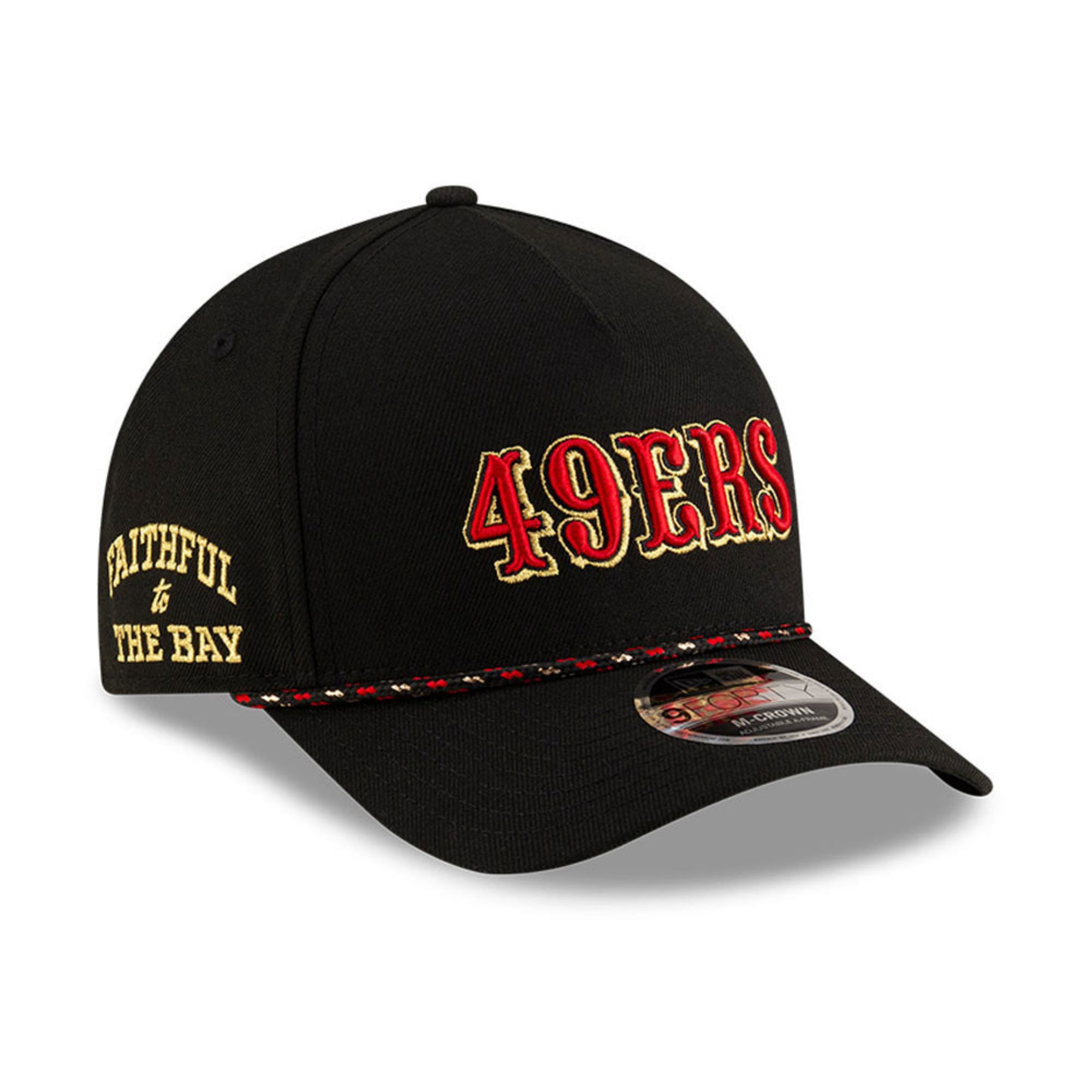 San Francisco 49ers New Era 2025 Rivalries 9FORTY M-Crown A-Frame NFL Cap Schwarz