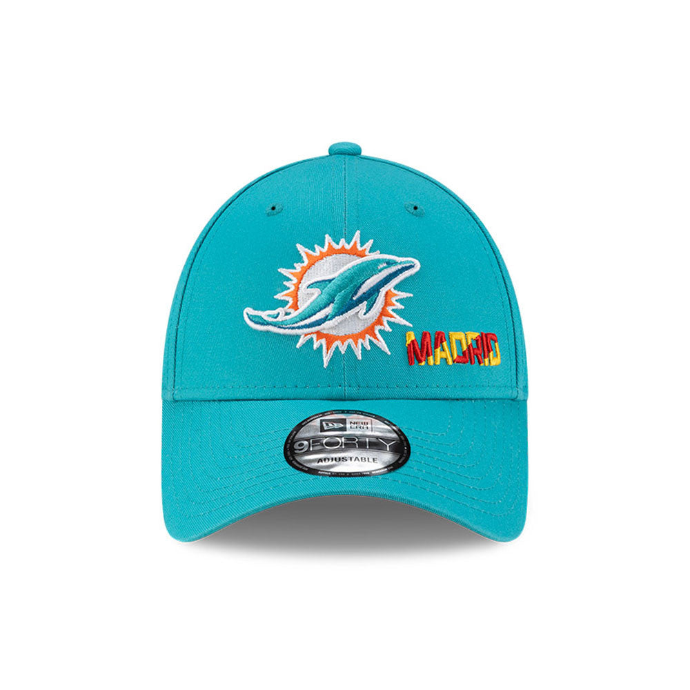 NFL Madrid Game 2025 Miami Dolphins 9FORTY Cap Türkis - STADIUMDREAMS