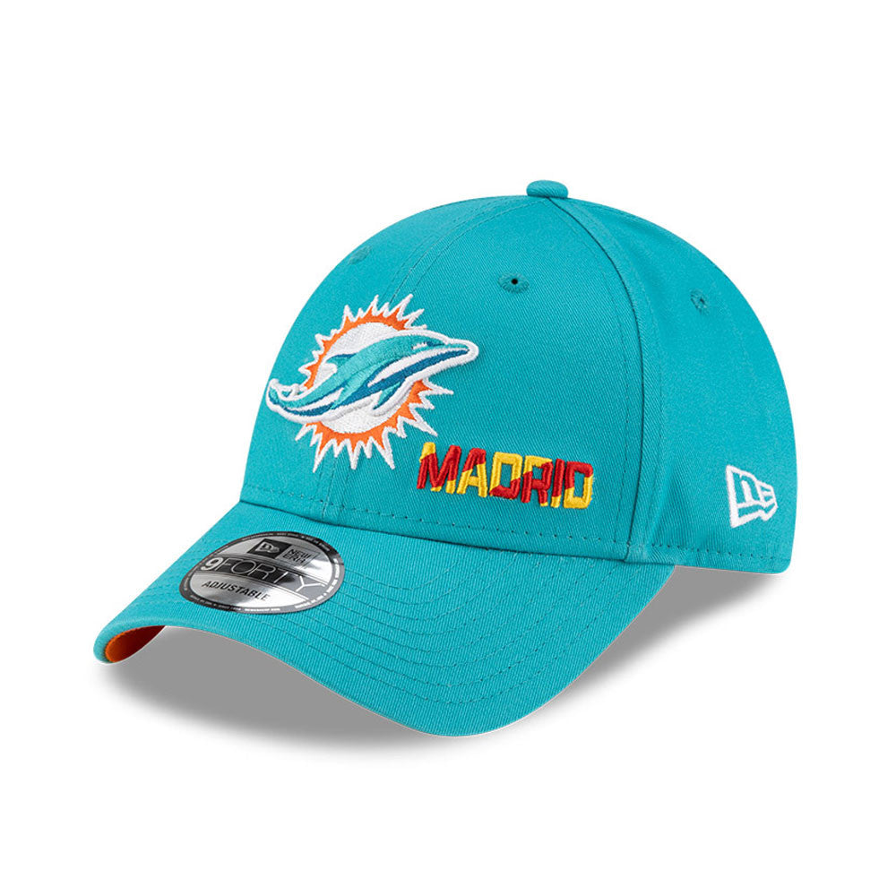 NFL Madrid Game 2025 Miami Dolphins 9FORTY Cap Türkis - STADIUMDREAMS