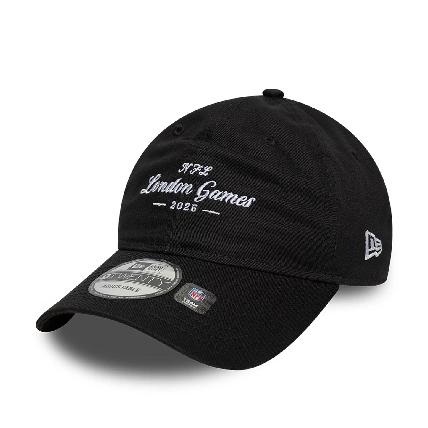 London Game Lettering New Era 9TWENTY NFL Cap Schwarz - STADIUMDREAMS