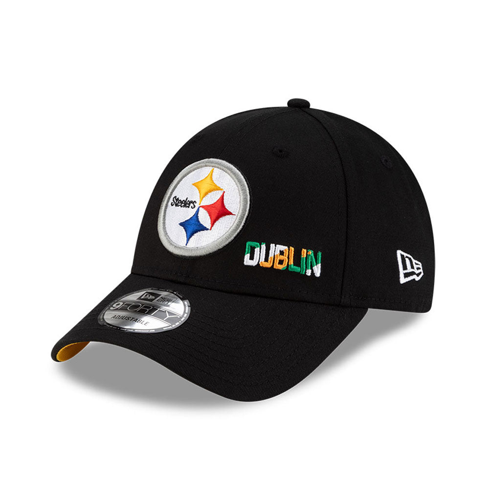NFL Dublin Game 2025 Pittsburgh Steelers 9FORTY Cap Schwarz - STADIUMDREAMS