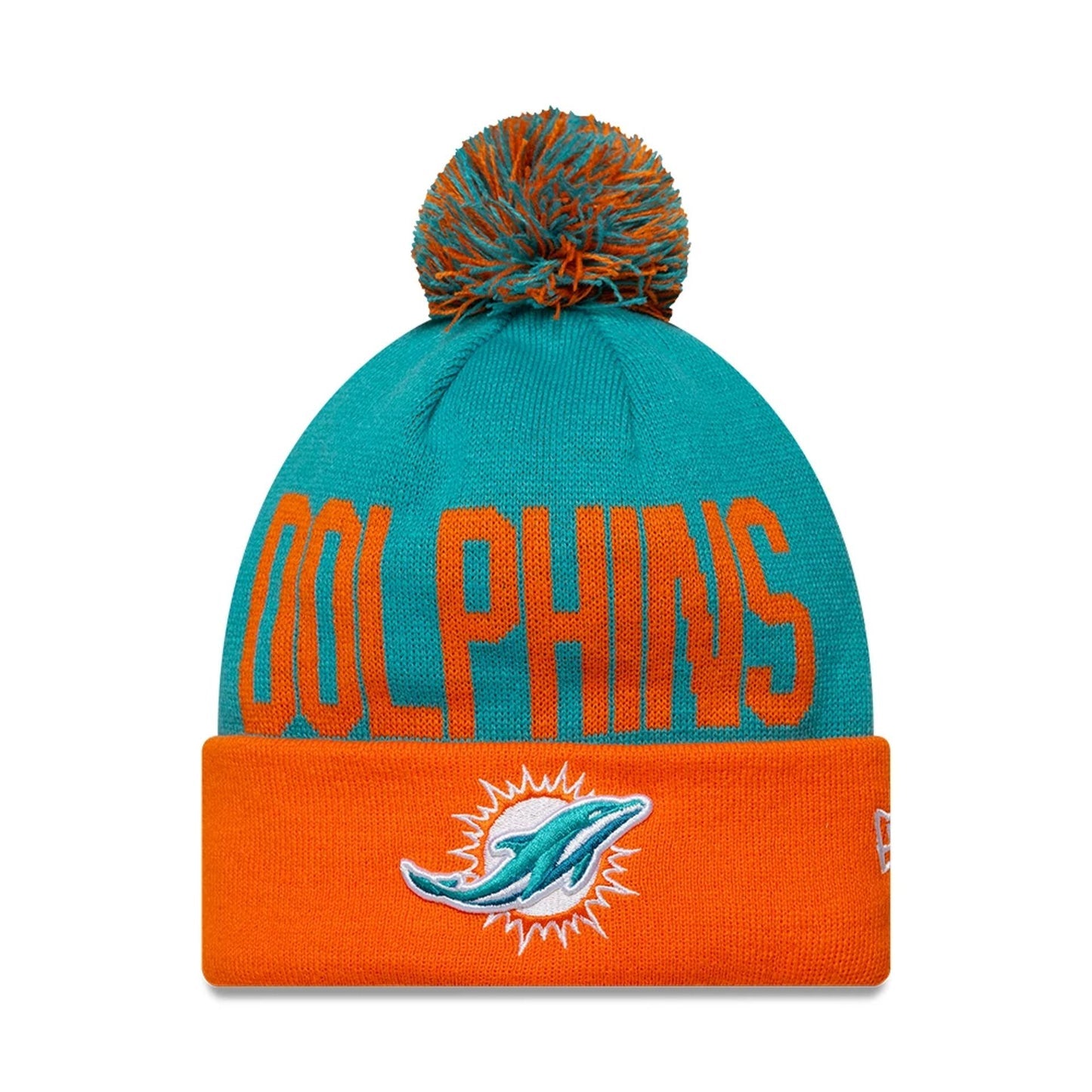 Miami Dolphins New Era NFL Madrid Game 2025 Cuff Knit Beanie Türkis - STADIUMDREAMS