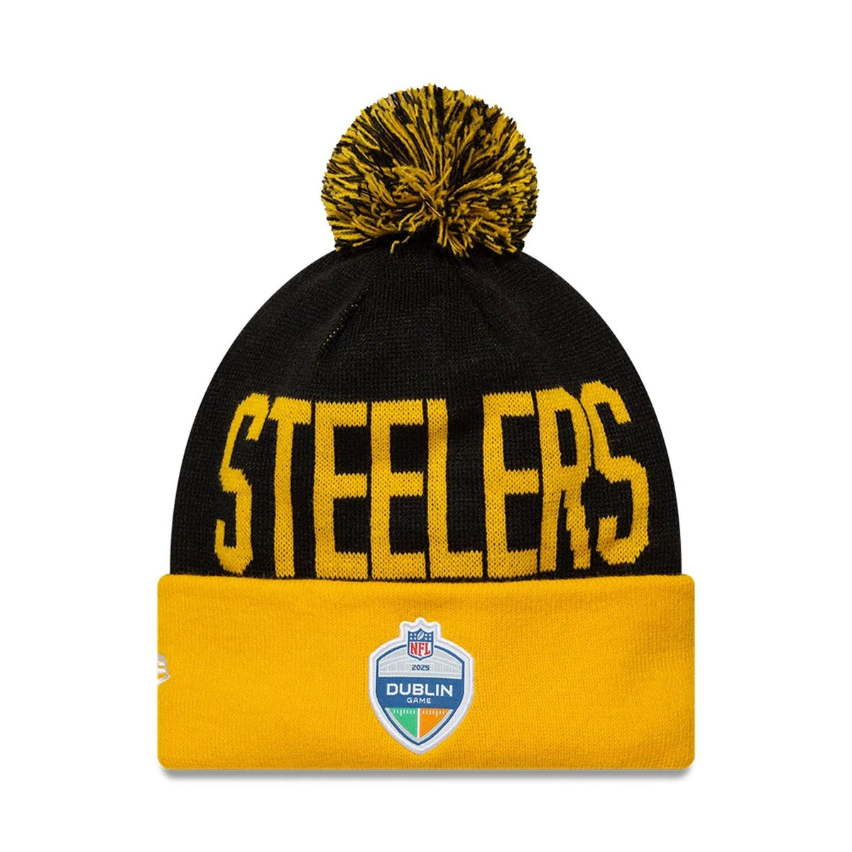 Pittsburgh Steelers New Era NFL Dublin Game 2025 Cuff Knit Beanie Schwarz - STADIUMDREAMS